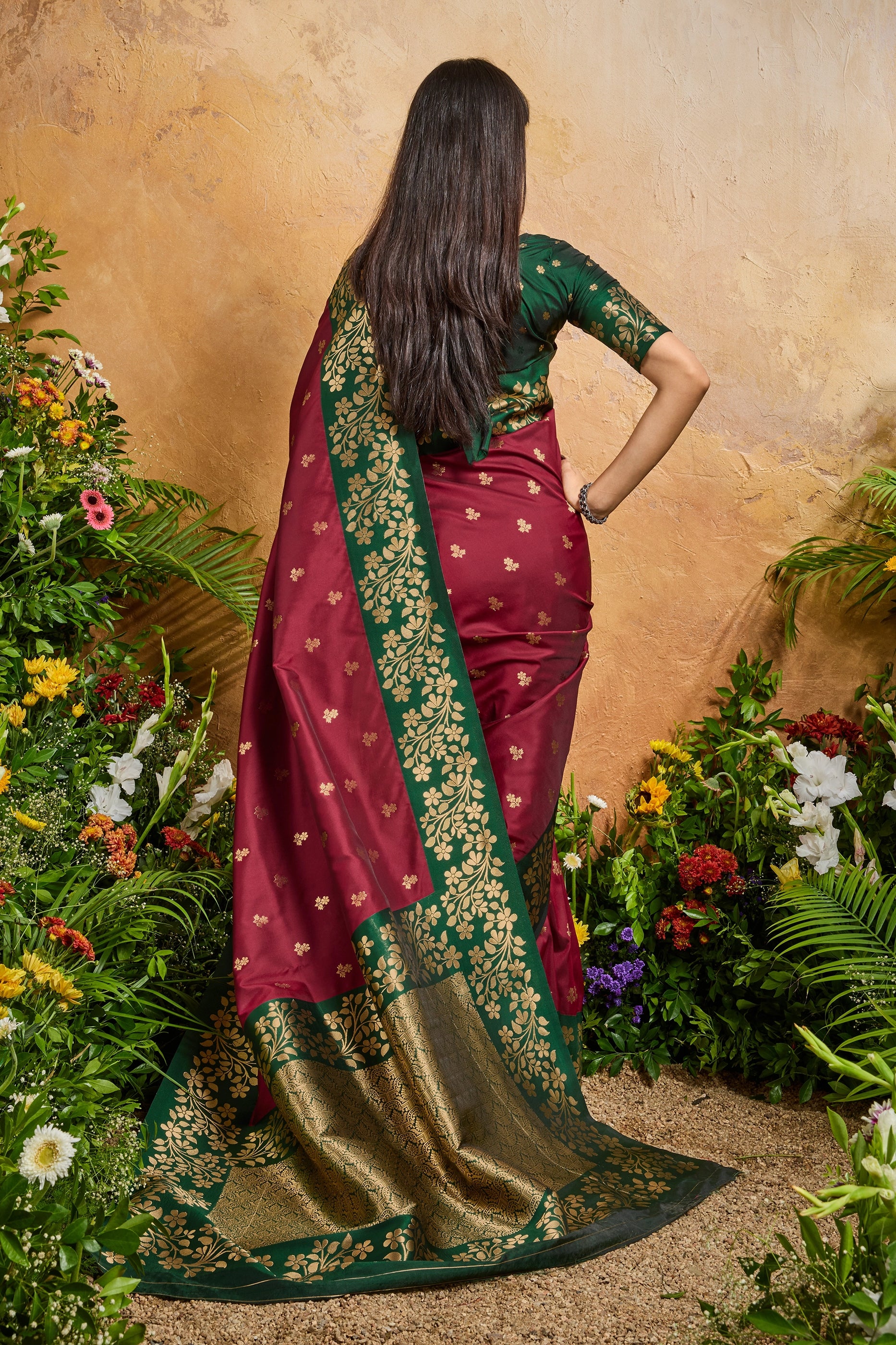 Maroon Woven Silk Saree-SAR12324_3_SareeButa.com