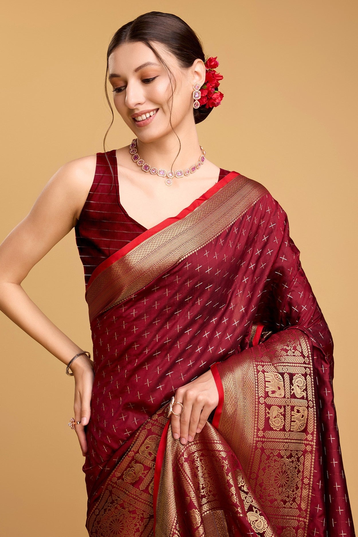 maroon-woven-silk-saree-zb130535_2_SareeButa.com