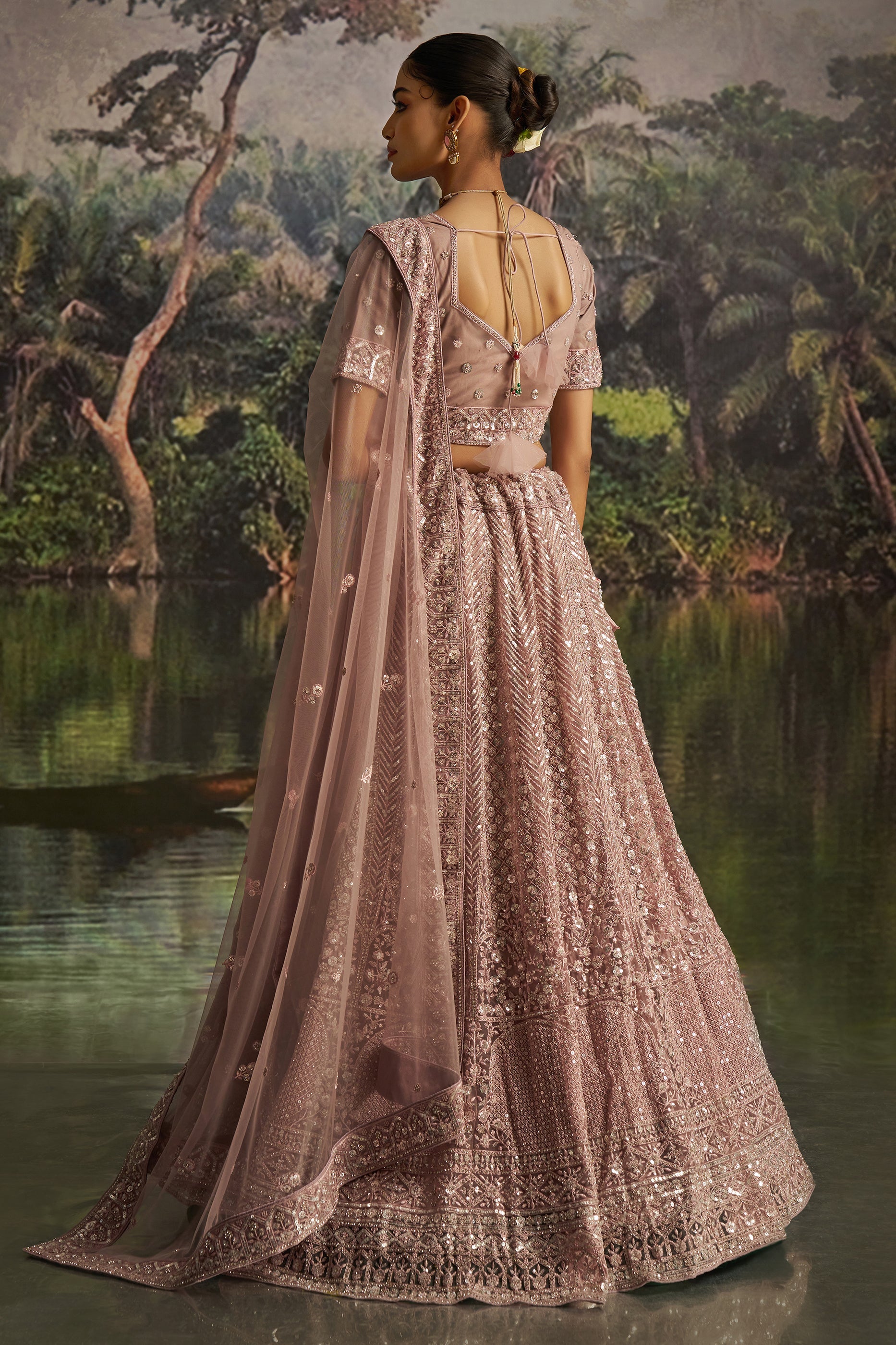Mauve Embroidered Sequinced Semi-Stitched Lehenga-SAR10357_5_SareeButa.com