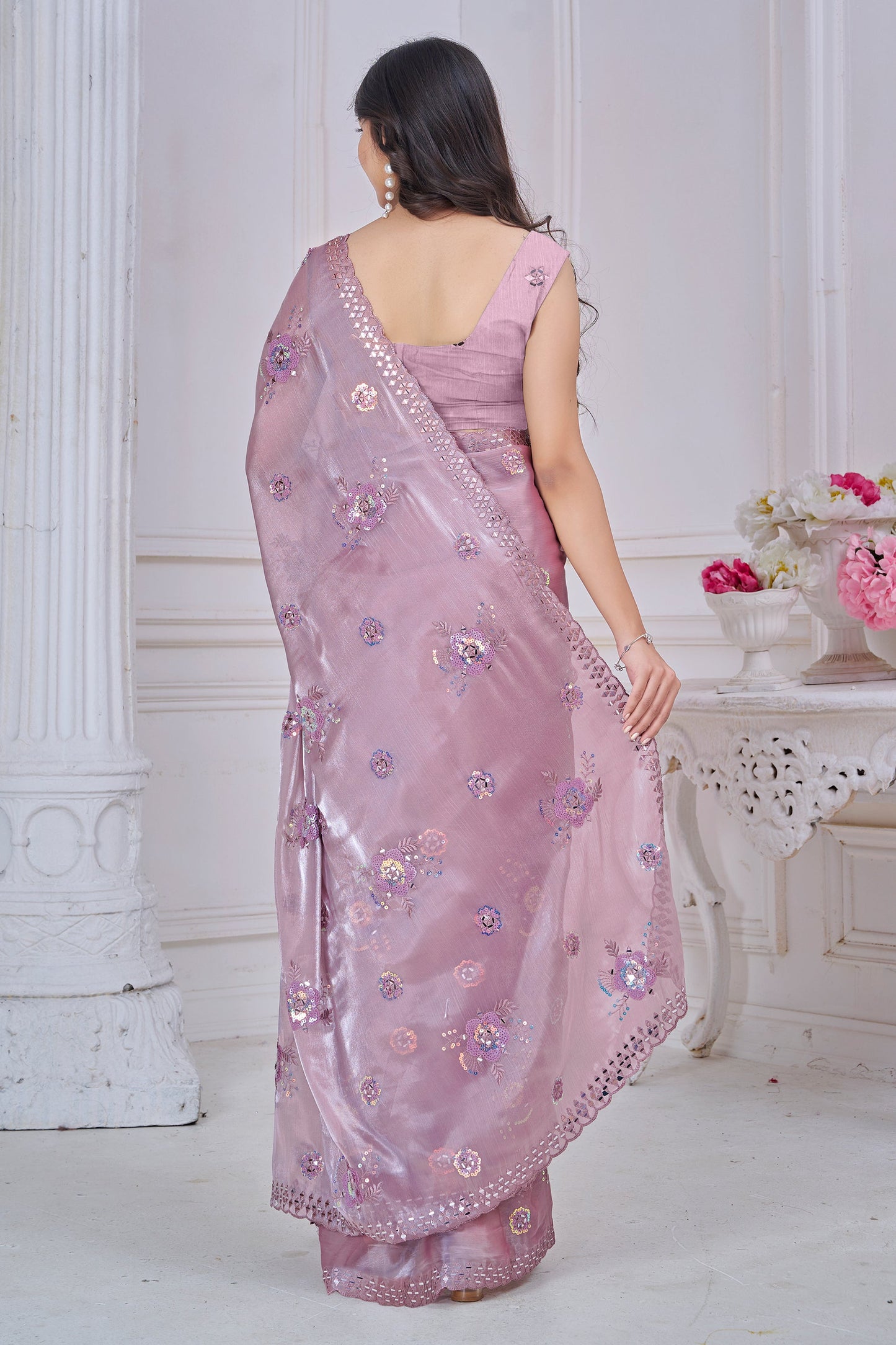 Mauve Pink Embroidered Organza Saree-SAR10755_4_SareeButa.com