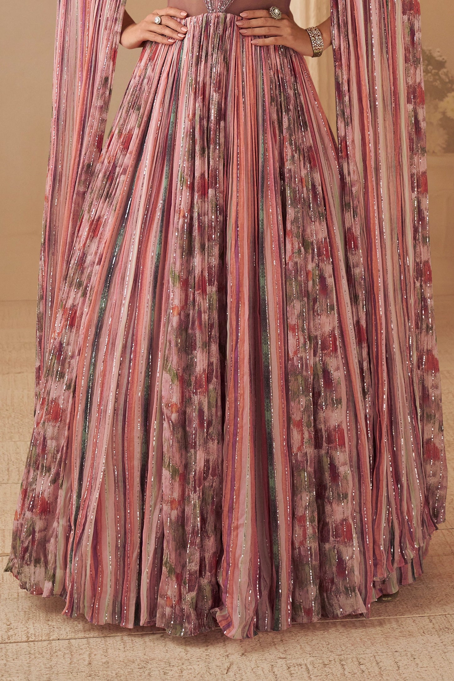 Mauve Pink Readymade Chinon Silk Gown-SAR10953_5_SareeButa.com