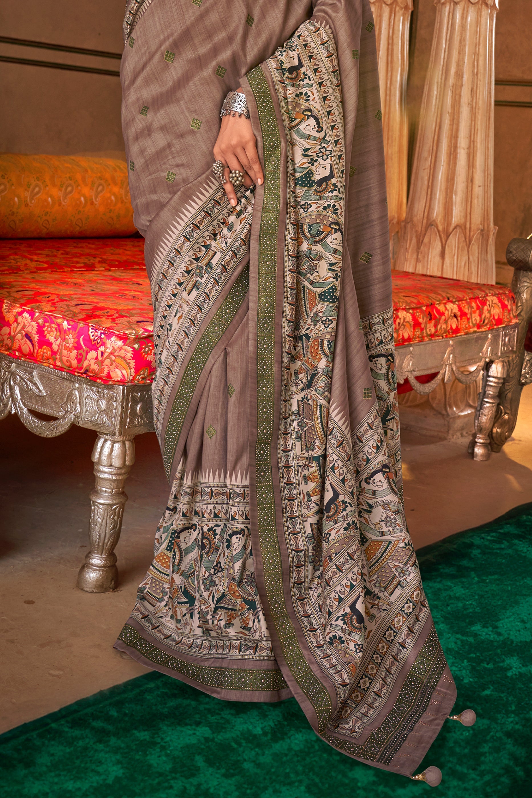 Mauve Printed Viscose Silk Saree-SAR10089_4_SareeButa.com