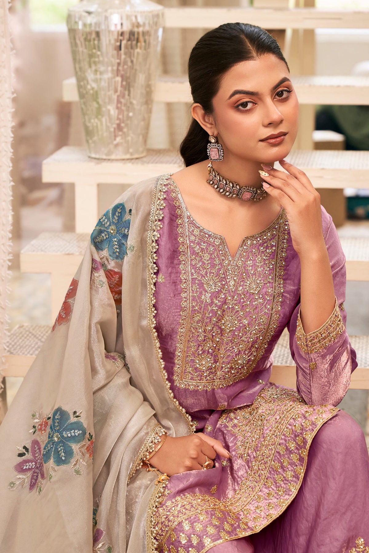 Mauve Purple Fendy Silk Embroidered Palazzo Suit-SAR13548_2_SareeButa.com