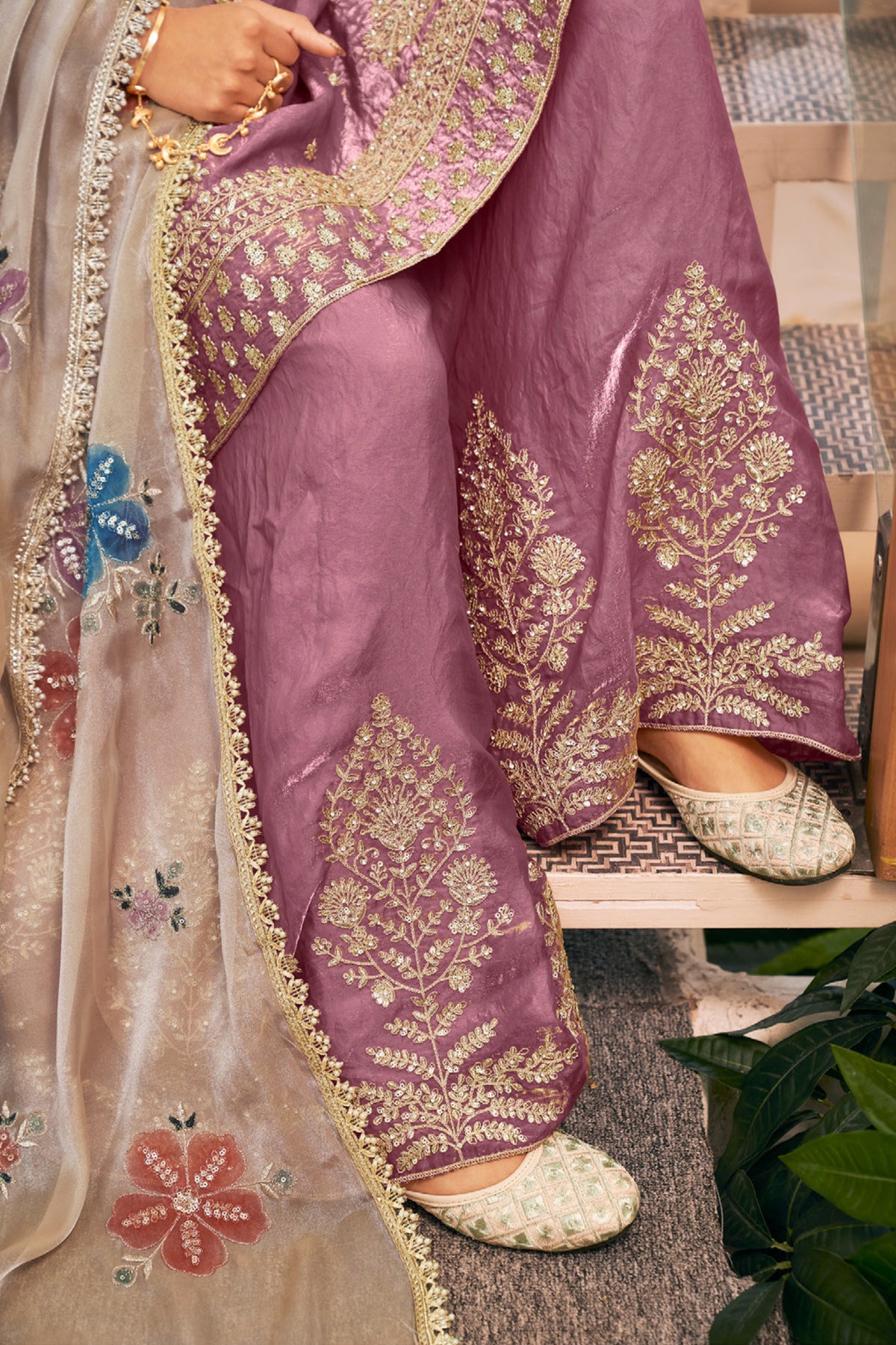 Mauve Purple Fendy Silk Embroidered Palazzo Suit-SAR13548_3_SareeButa.com