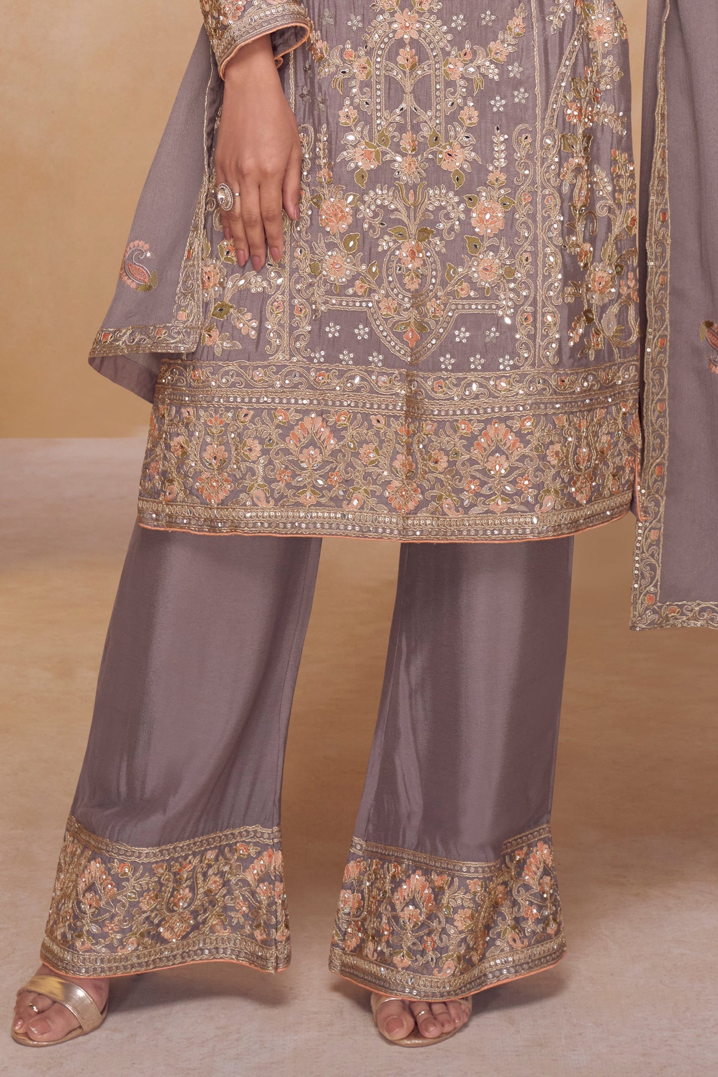 Mauve Readymade Embroidered Chinon Suit-SAR12141_4_SareeButa.com