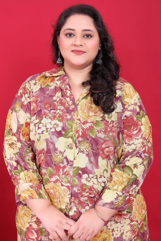 Mauve Readymade Rayon Co Ord Set-SAR11777_2_SareeButa.com