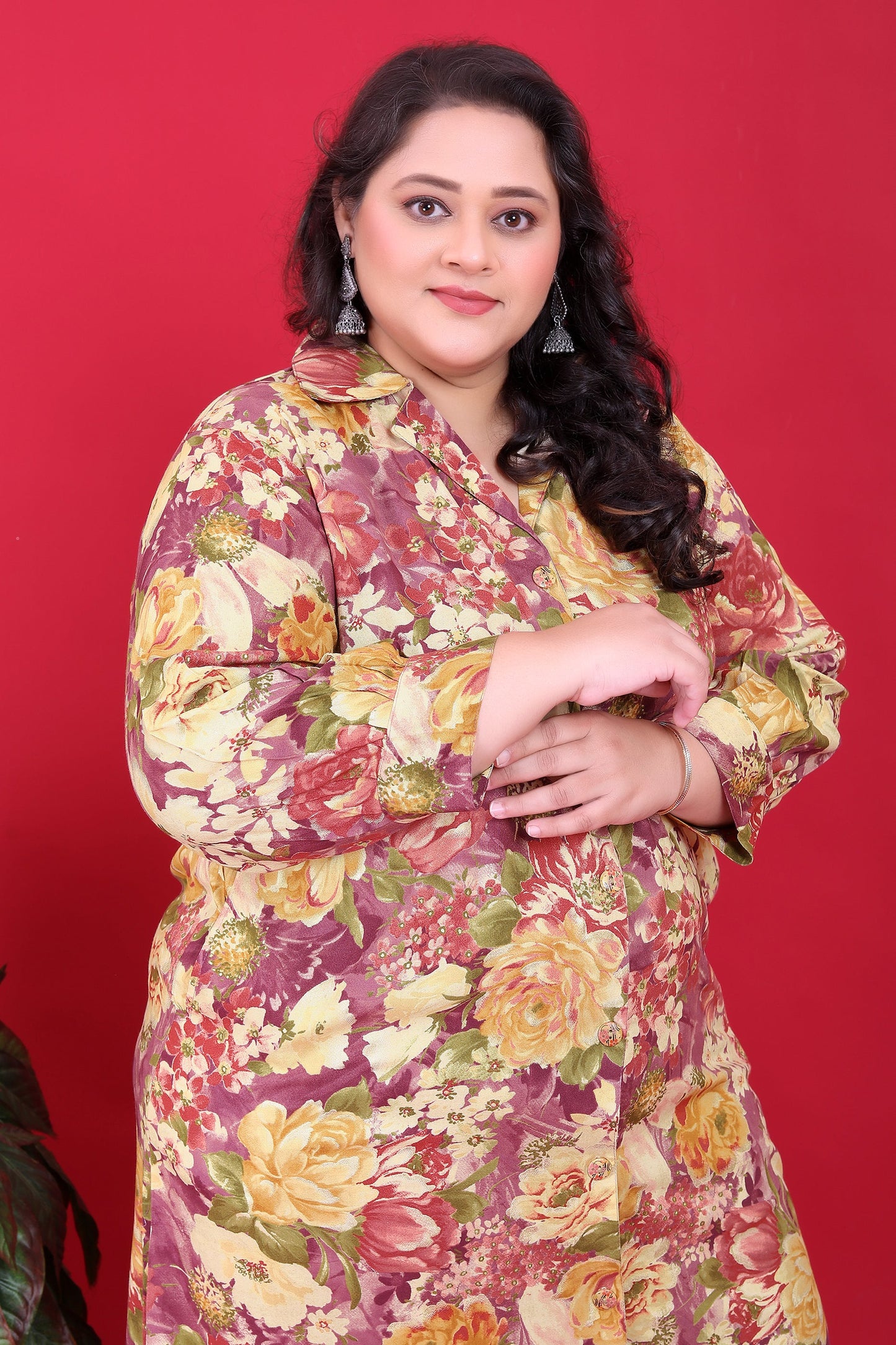 Mauve Readymade Rayon Co Ord Set-SAR11777_3_SareeButa.com