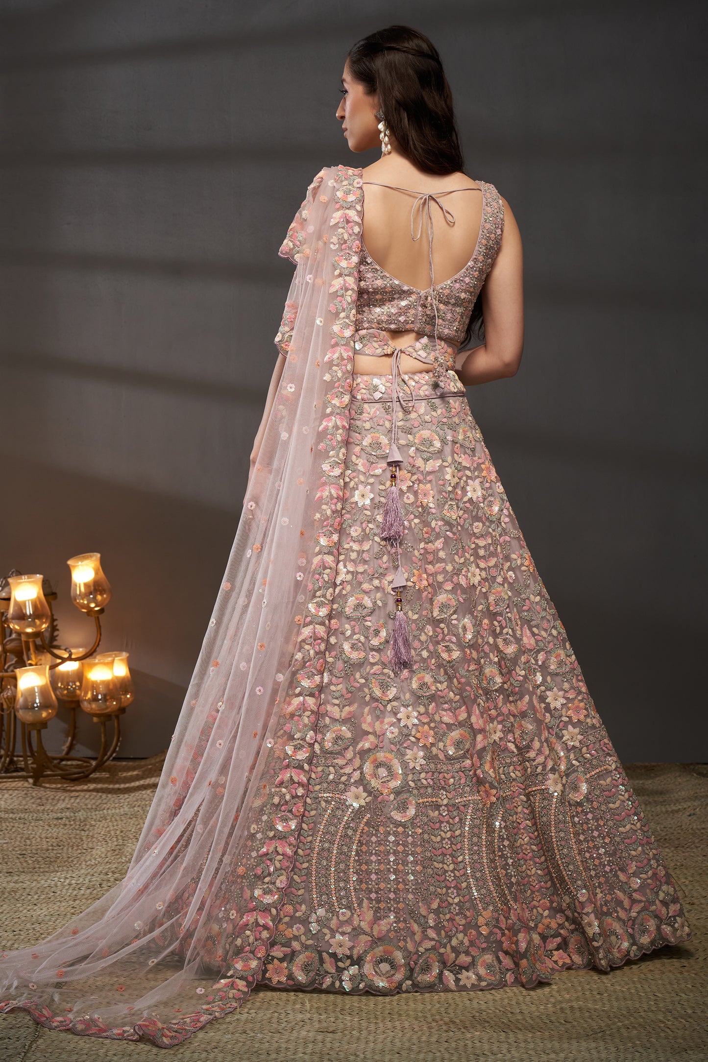Mauve Semi-Stitched Embroidered Net Lehenga-SAR12823_5_SareeButa.com