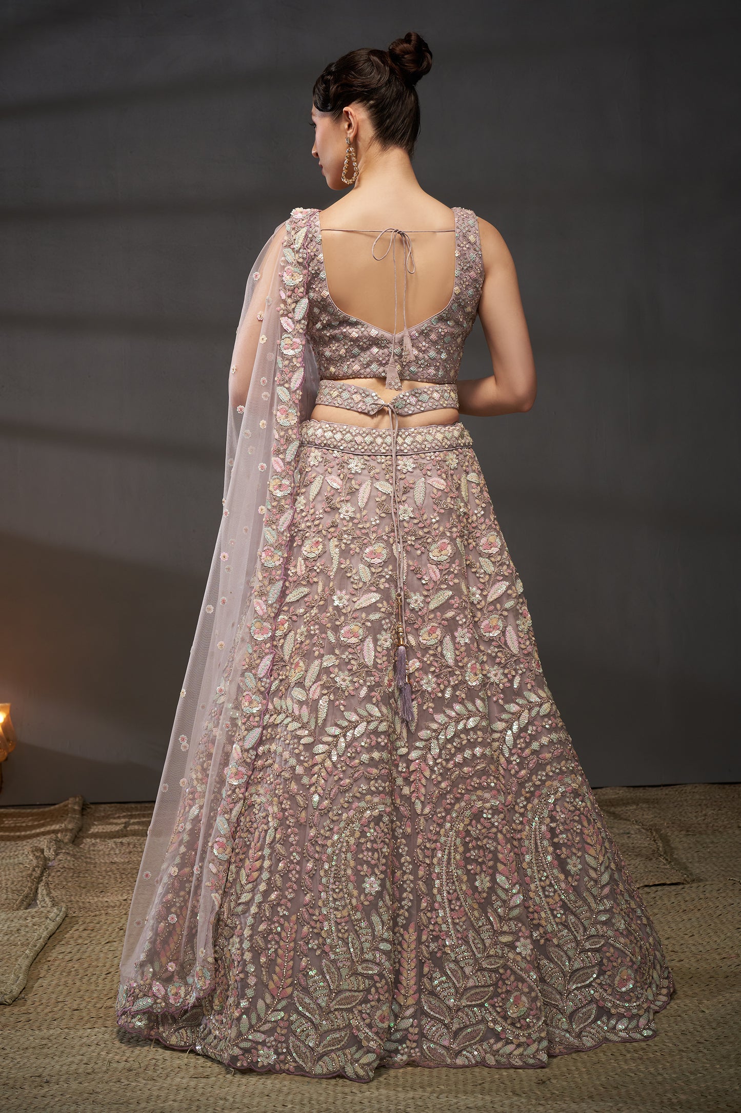 Mauve Semi-Stitched Embroidered Net Lehenga-SAR12827_5_SareeButa.com