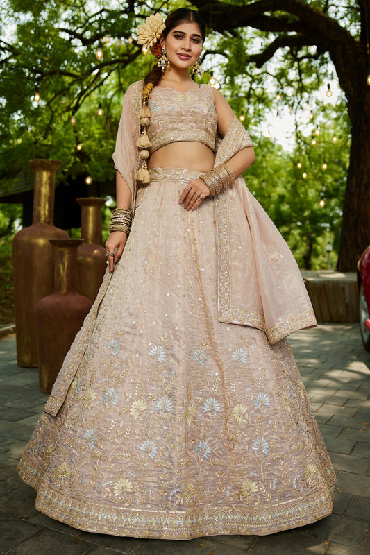 Mauve Readymade Embroidered Tissue Silk Lehenga-SAR10071_1_SareeButa.com