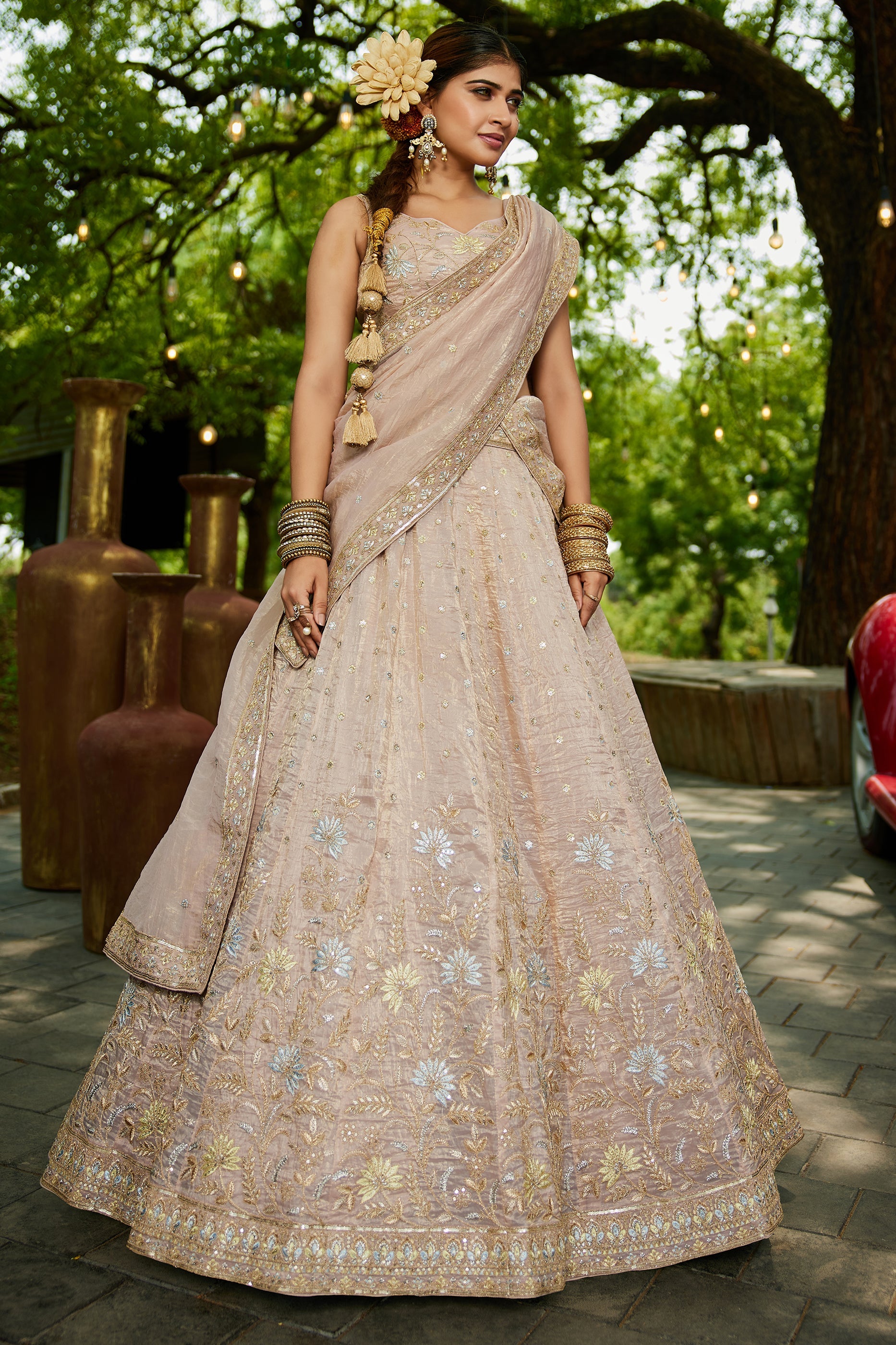 Mauve Readymade Embroidered Tissue Silk Lehenga-SAR10071_4_SareeButa.com