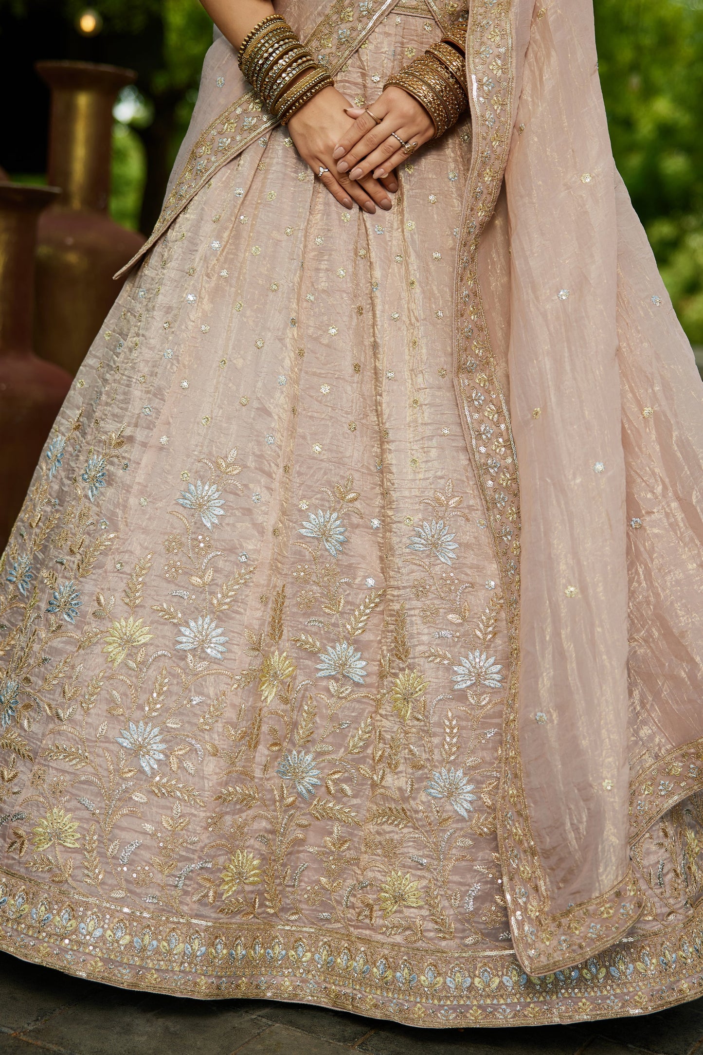 Mauve Readymade Embroidered Tissue Silk Lehenga-SAR10071_5_SareeButa.com
