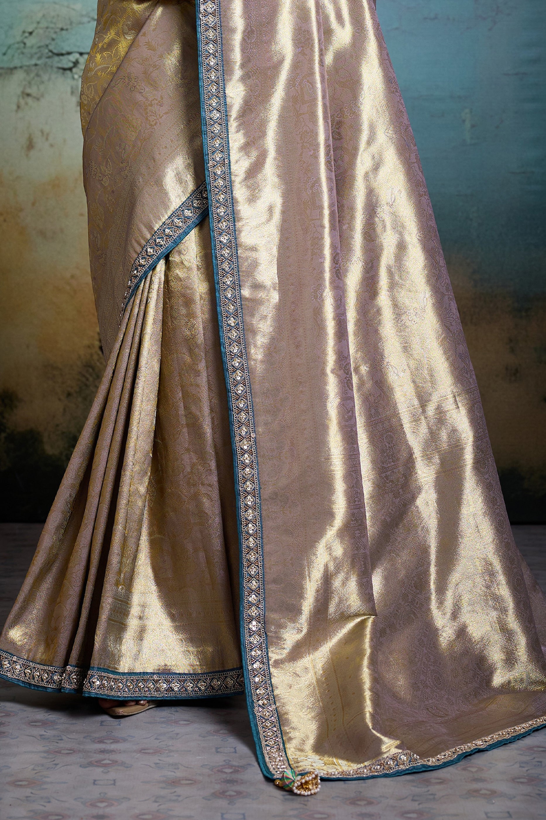 Metalic Grey Woven Tissue Banarasi Saree-SAR12819_6_SareeButa.com