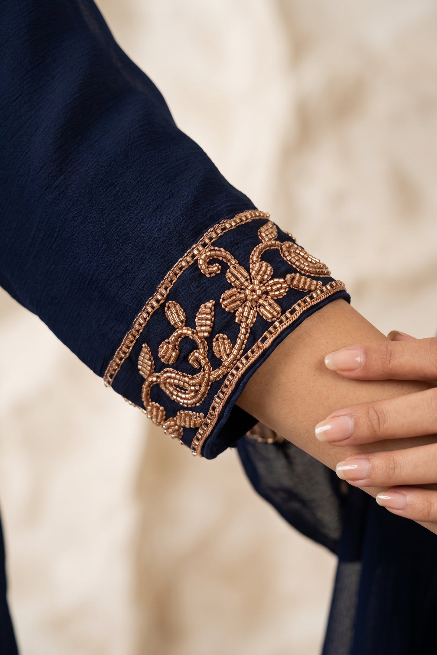 Midnight Blue Readymade Embroidered Chinon Suit-SAR12977_3_SareeButa.com