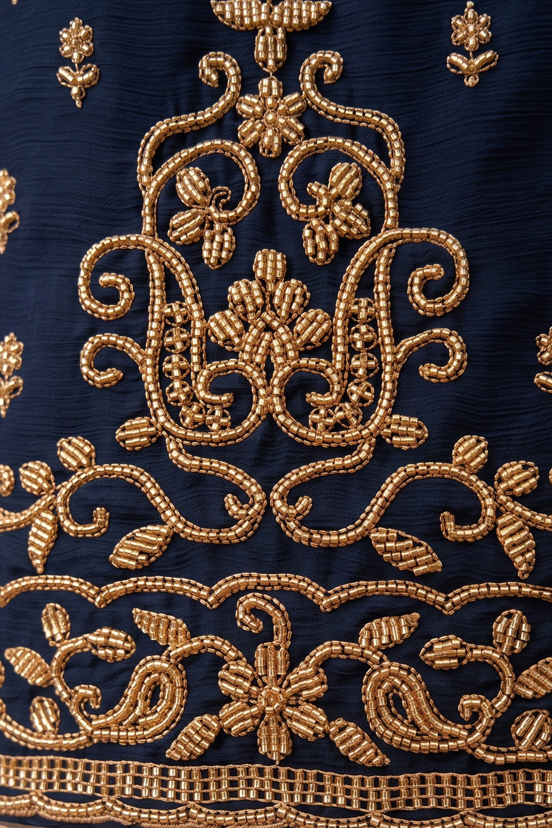 Midnight Blue Readymade Embroidered Chinon Suit-SAR12977_4_SareeButa.com