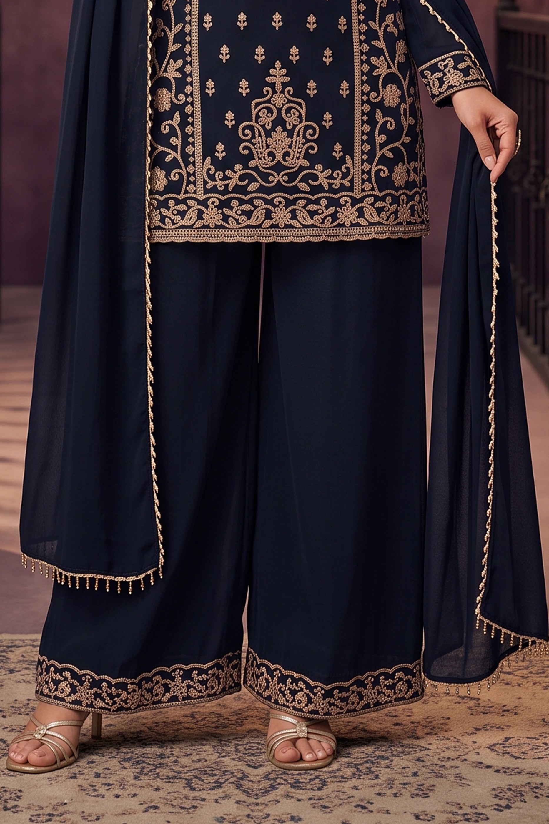 Midnight Blue Readymade Embroidered Chinon Suit-SAR12977_8_SareeButa.com