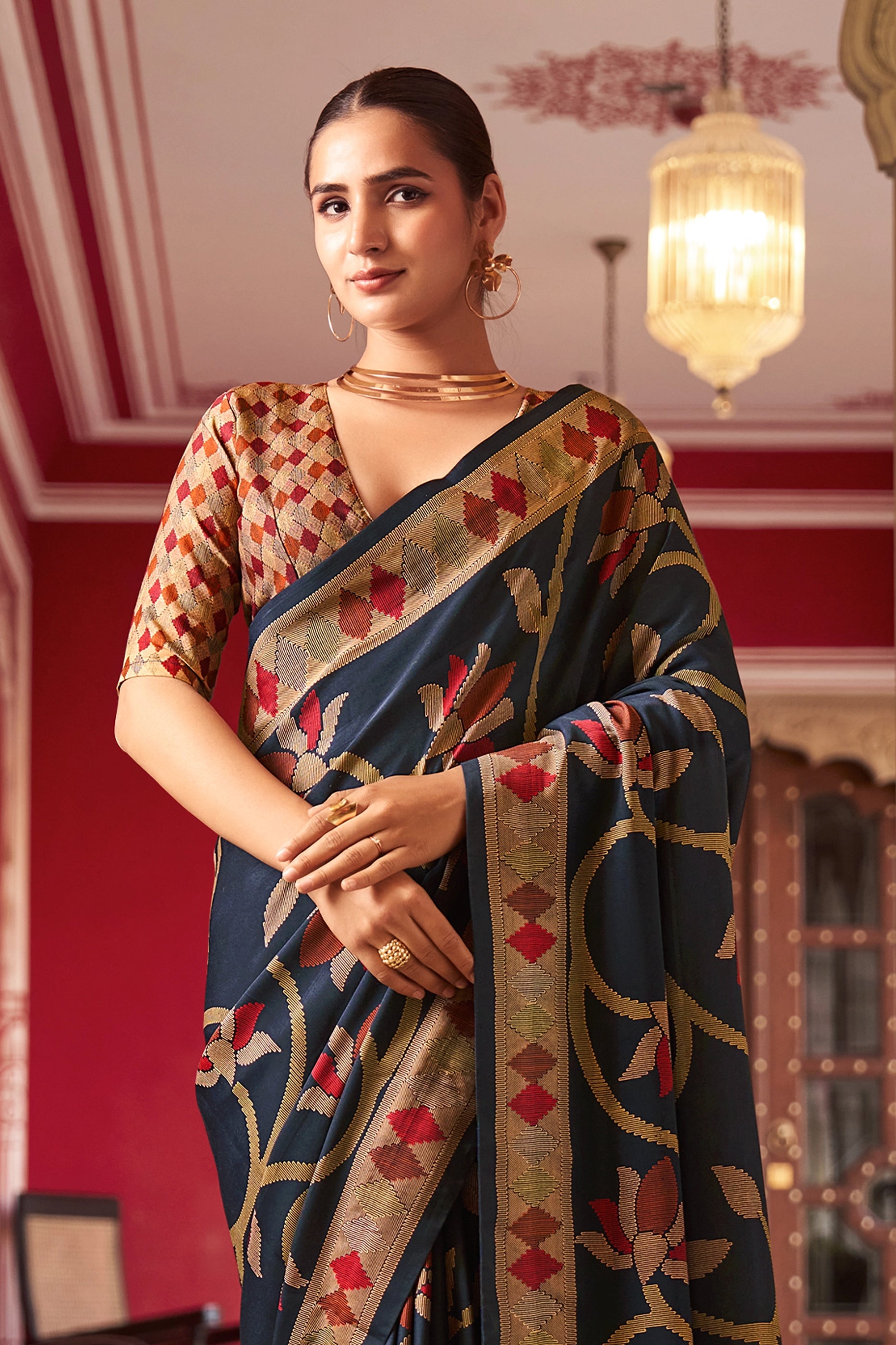 Midnight Blue Silk Saree-SAR11326_3_SareeButa.com