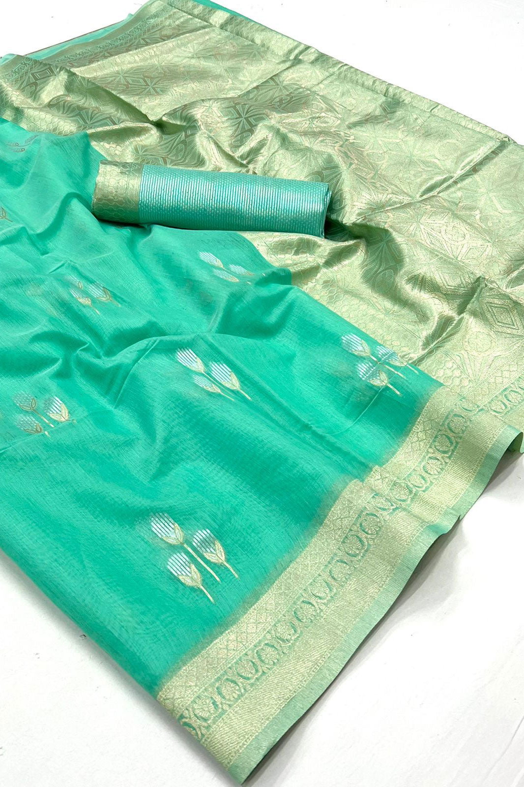 mint-green-woven-linen-saree-zb131337_3_SareeButa.com