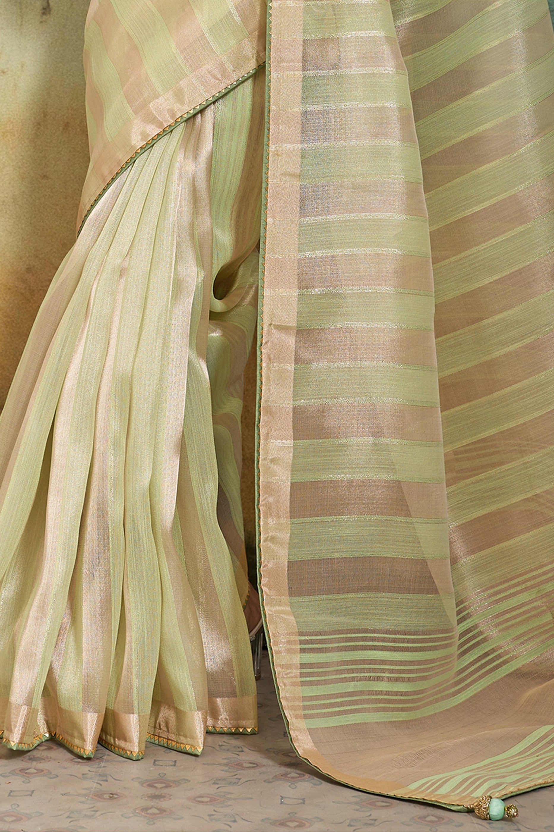 Mint Green Woven Cotton Silk Saree-SAR12569_5_SareeButa.com