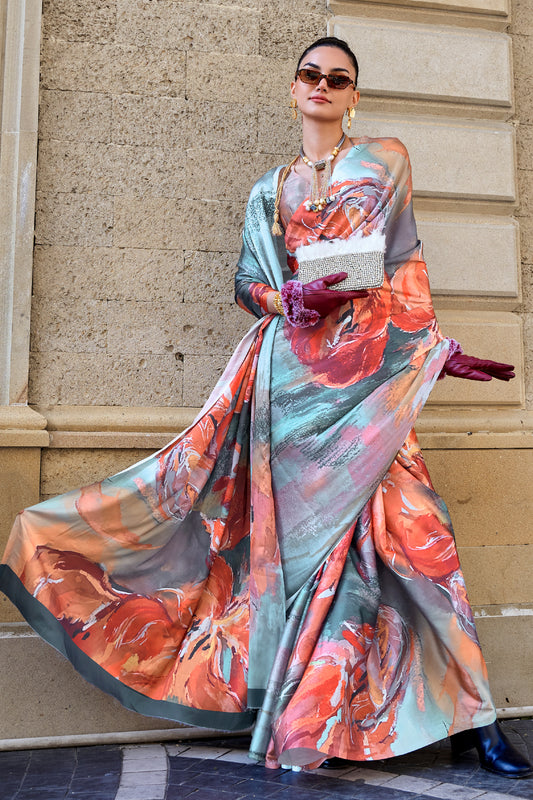 Multi Grey Digital Print Satin Saree-SAR12389_1_SareeButa.com