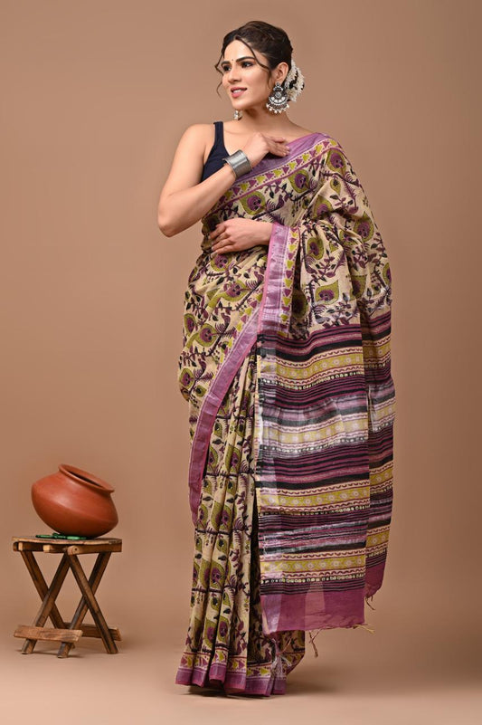 multi-handblock-print-cotton-linen-saree-zb132556_1_SareeButa.com