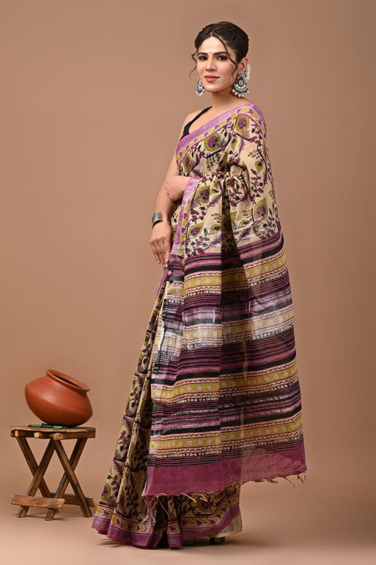 multi-handblock-print-cotton-linen-saree-zb132556_2_SareeButa.com