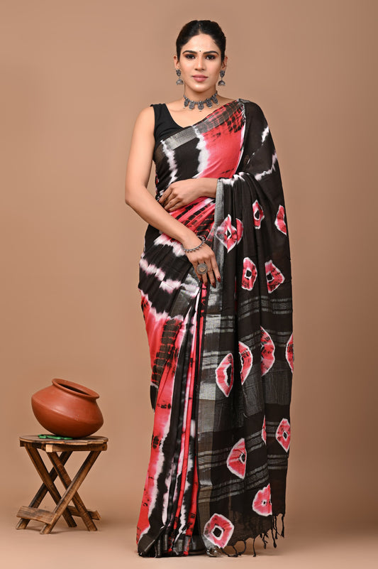 multi-handblock-print-cotton-linen-saree-zb132580_1_SareeButa.com