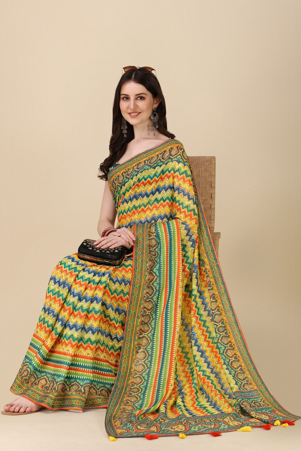 multi-printed-linen-saree-zb132681_3_SareeButa.com