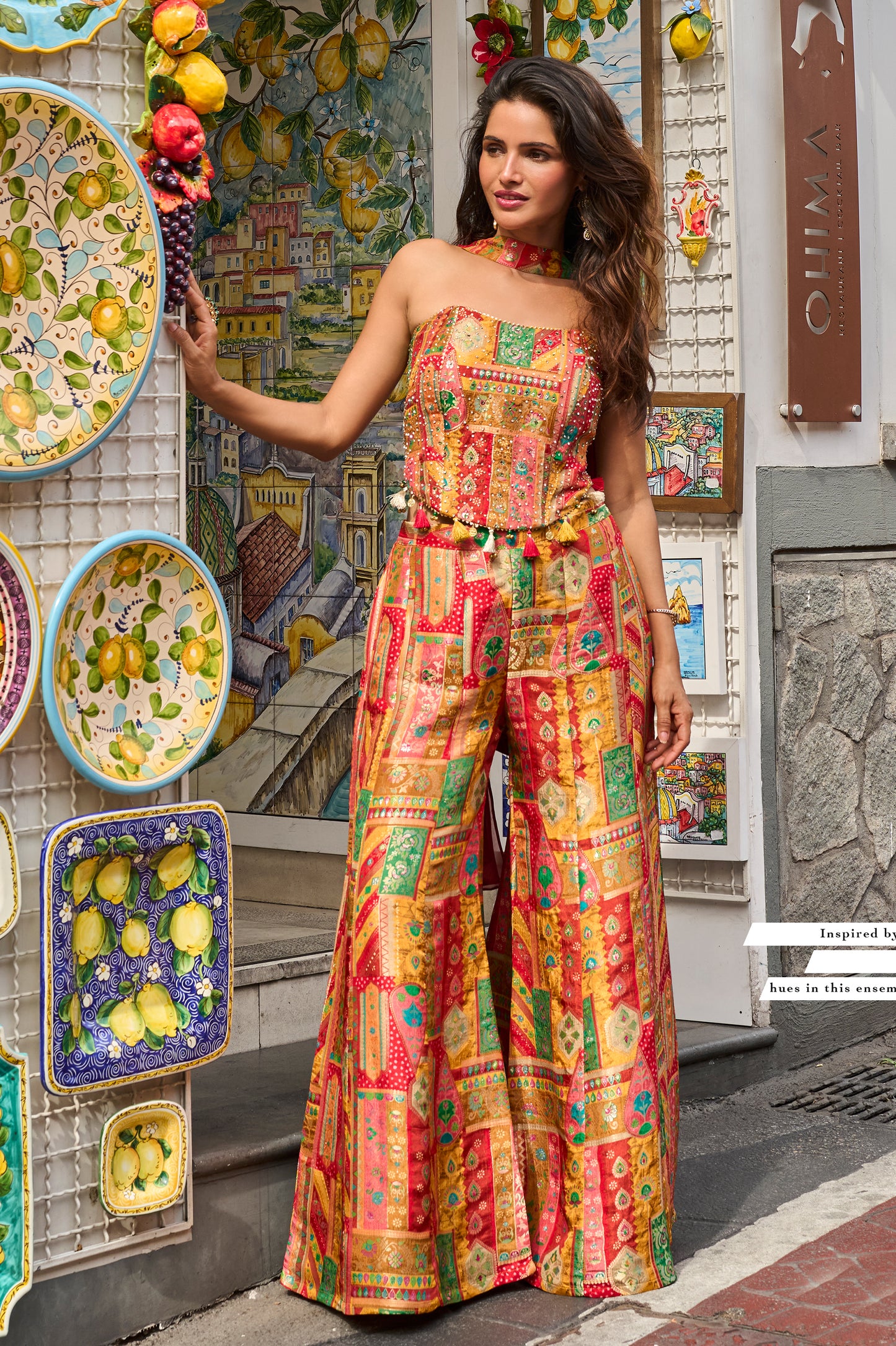 Multi Yellow Readymade Viscose Palazzo Set-SAR13044_1_SareeButa.com