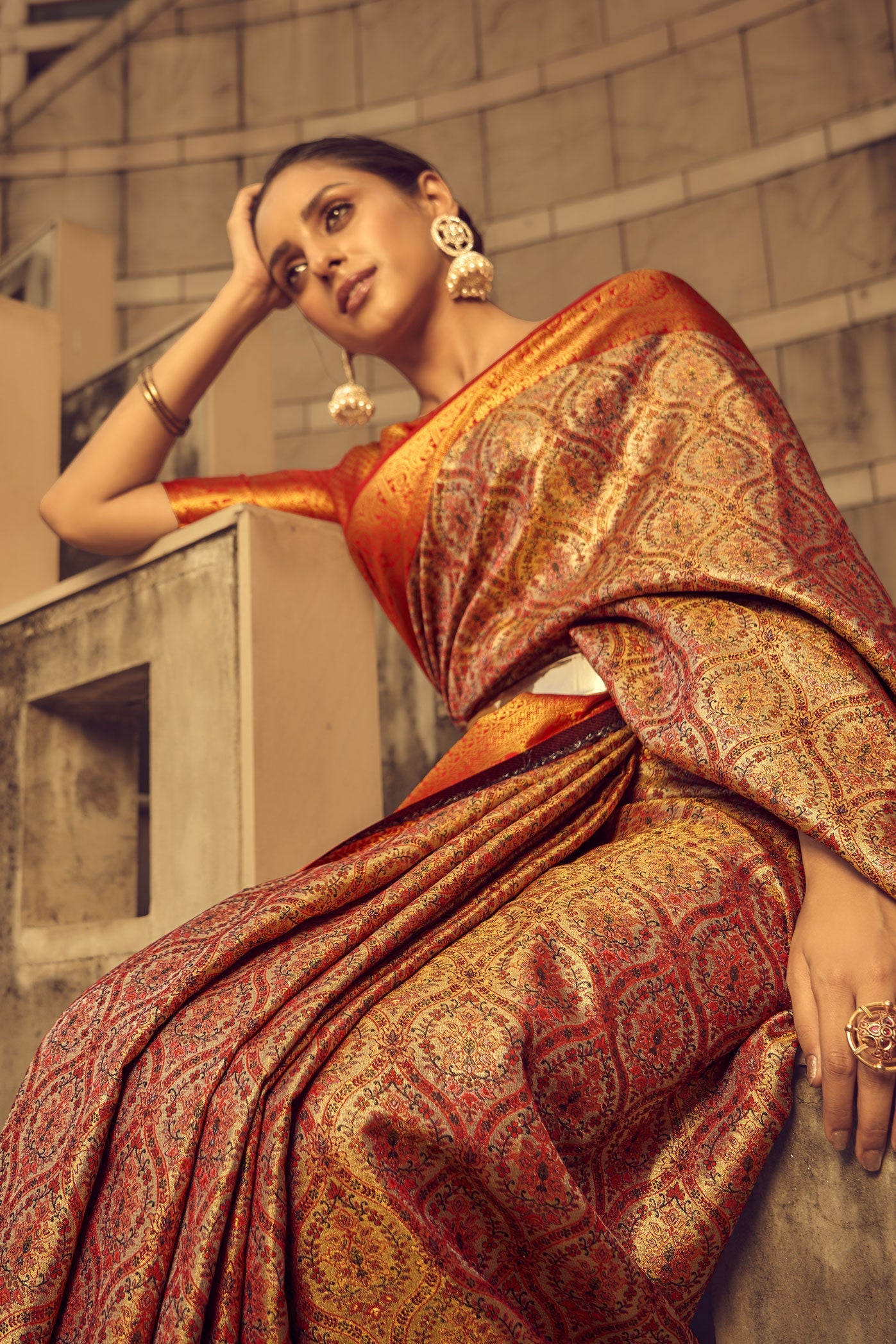 Multicolor Banarasi Silk Saree-ZB130616_2