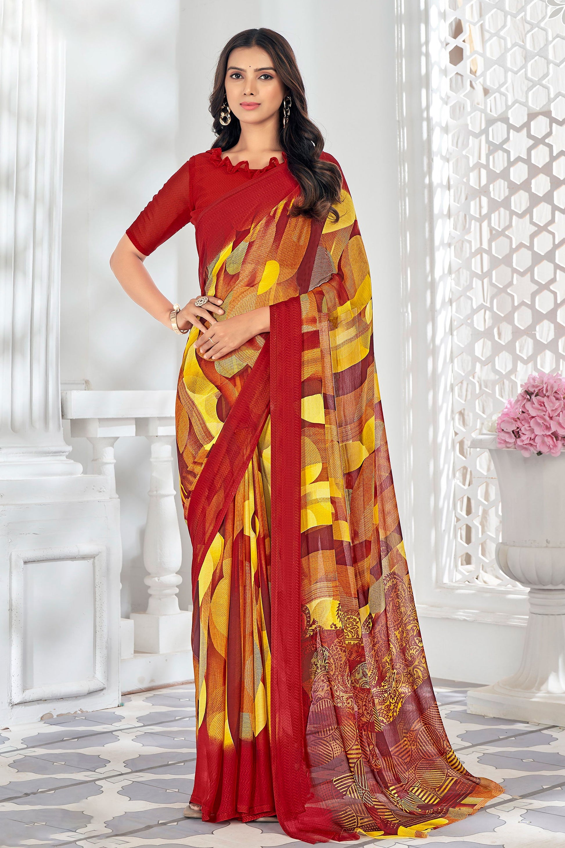 multicolor-printed-chiffon-saree-zb131647_1_SareeButa.com
