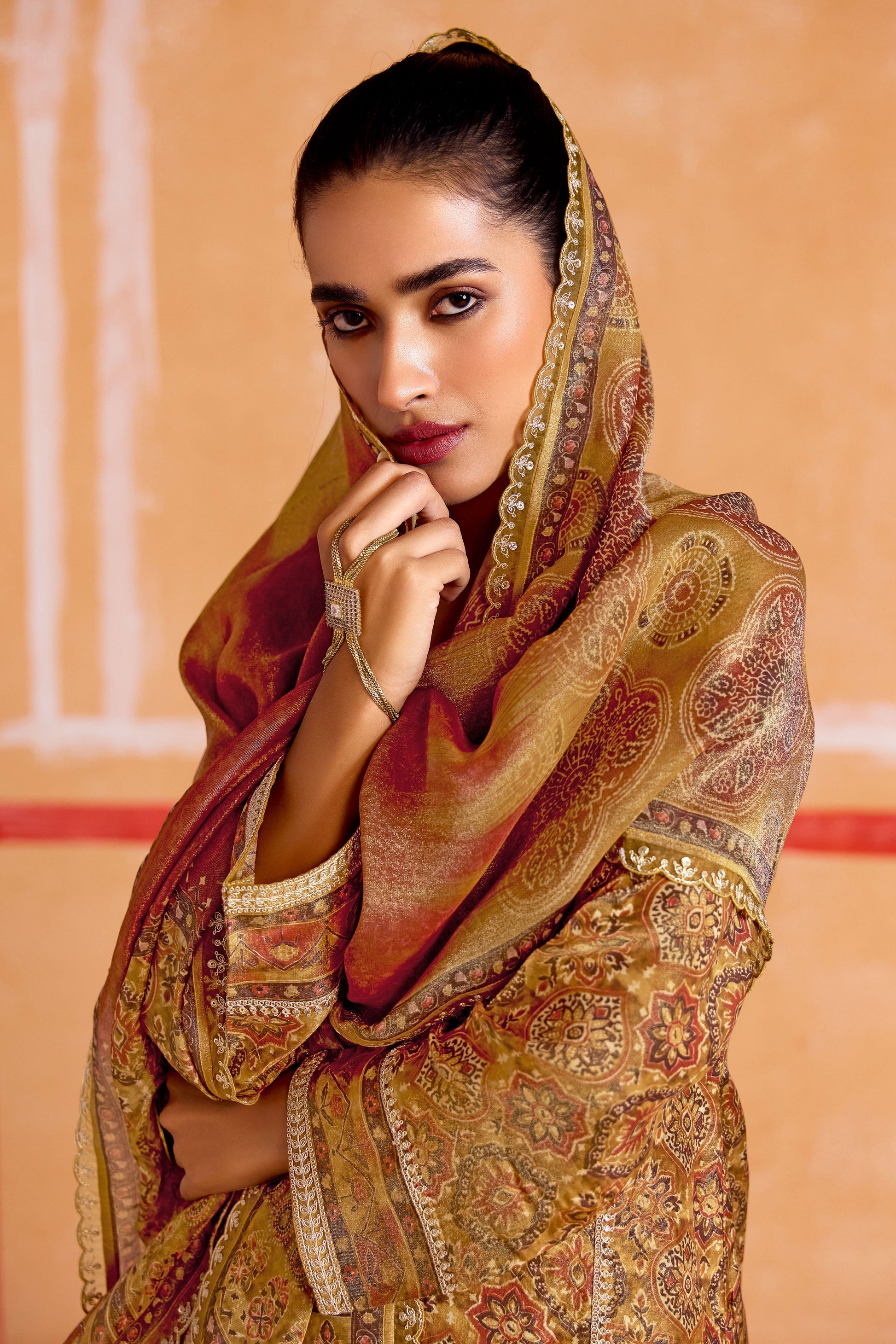 Multicolor Unstitched Embroidered Muslin Suit-SS198_2_SareeButa.com