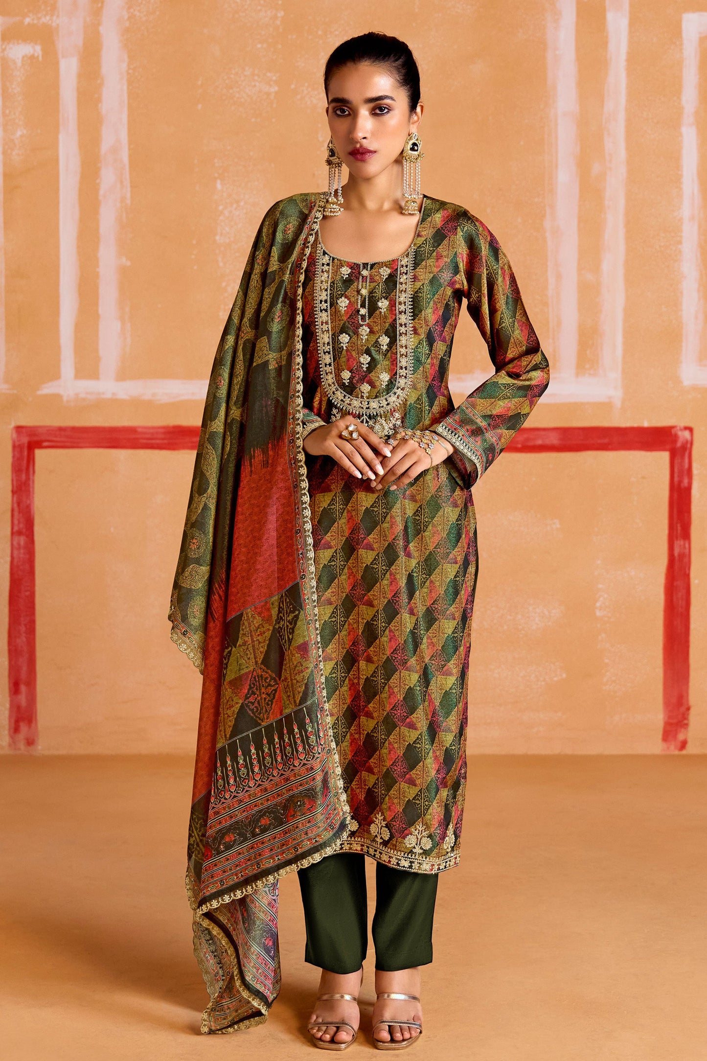 Multicolor Unstitched Embroidered Muslin Suit-SS202_1_SareeButa.com