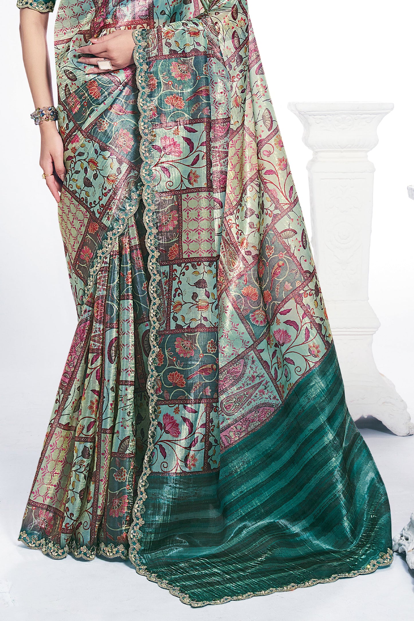 Multicolor Digital Printed Paper Silk Saree-SAR10270_4_SareeButa.com