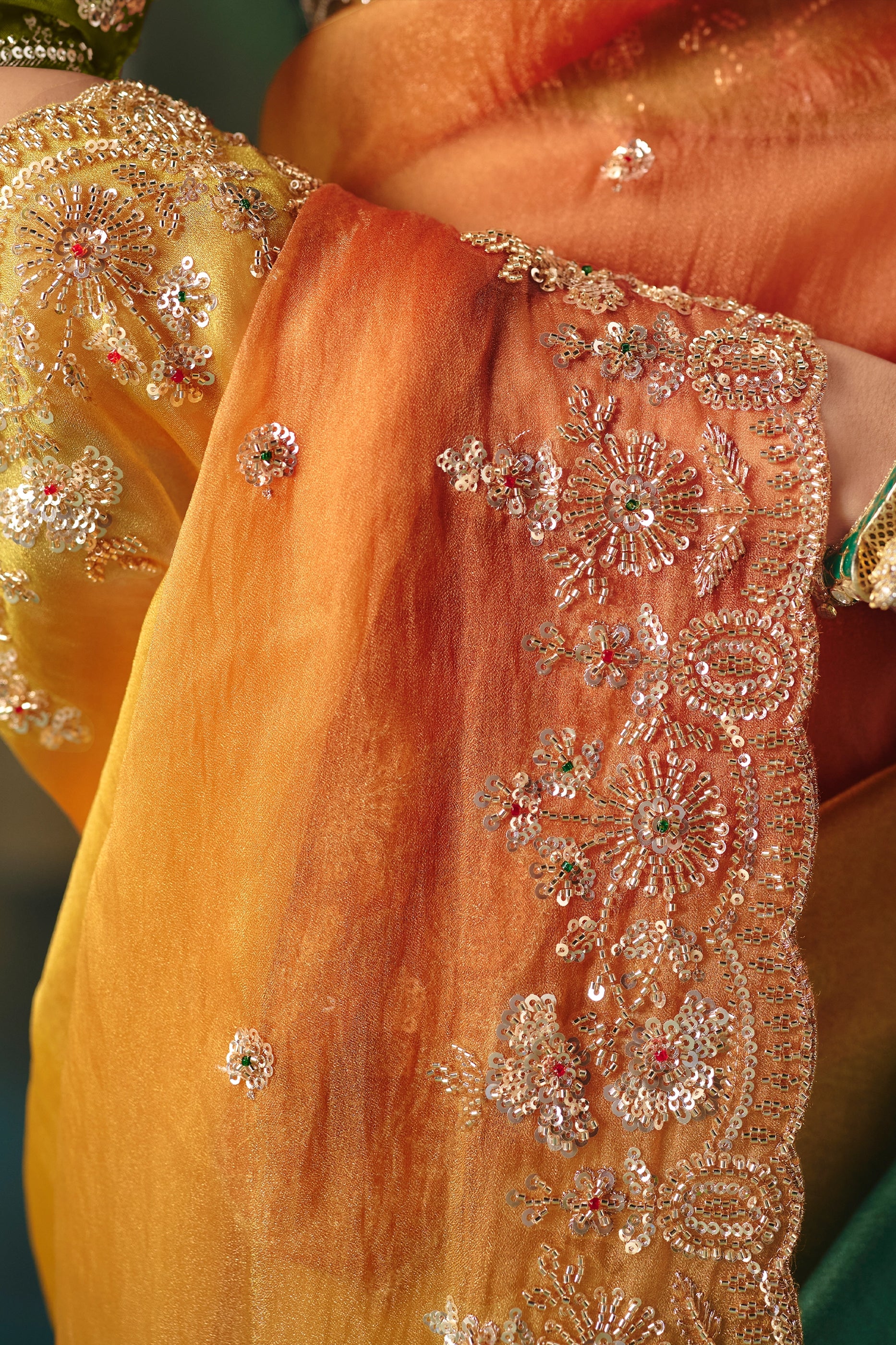 Multicolor Embroidered Organza Saree-SAR12015_3_SareeButa.com