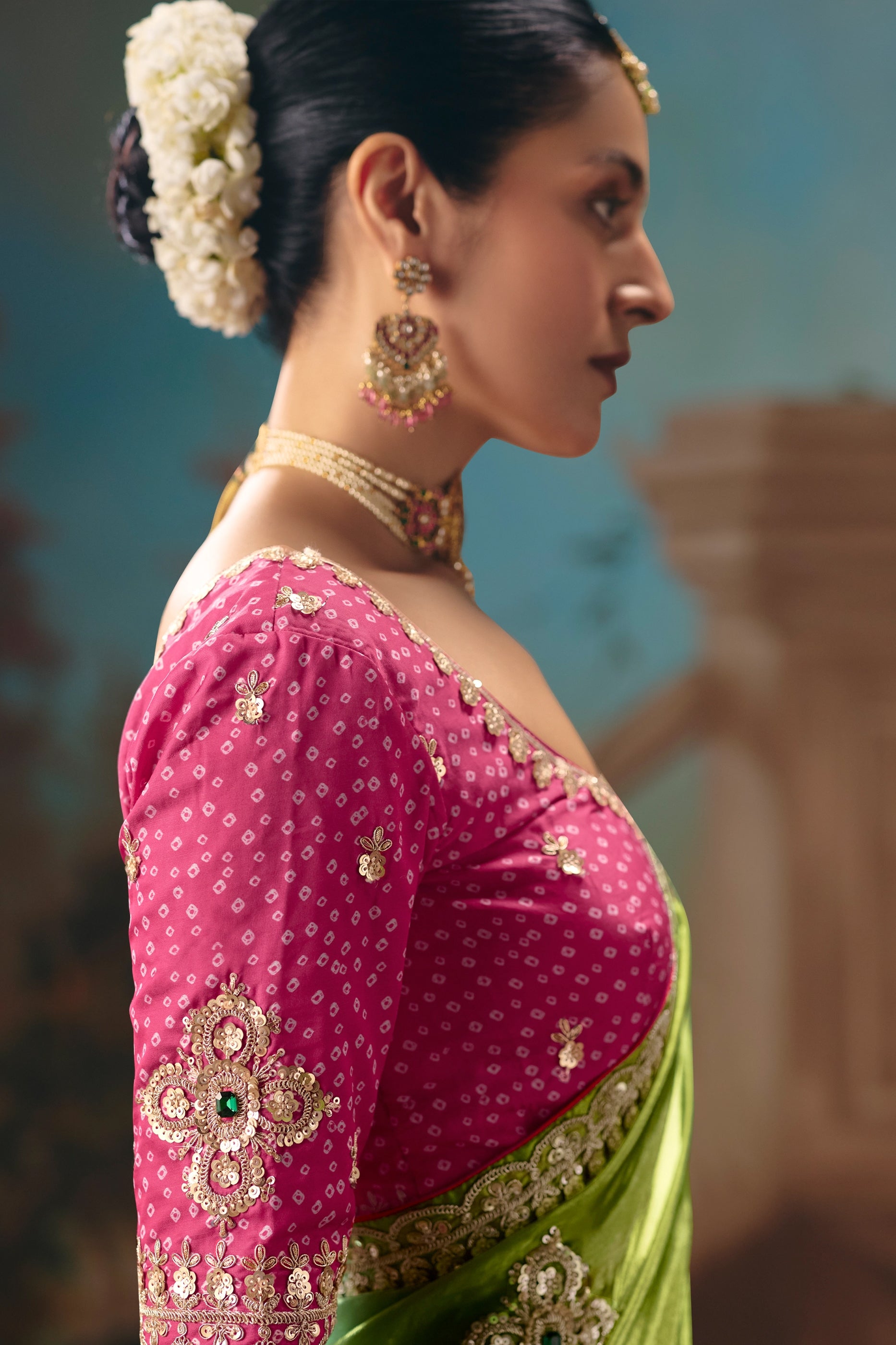 Multicolor Embroidered Organza Saree-SAR12029_3_SareeButa.com