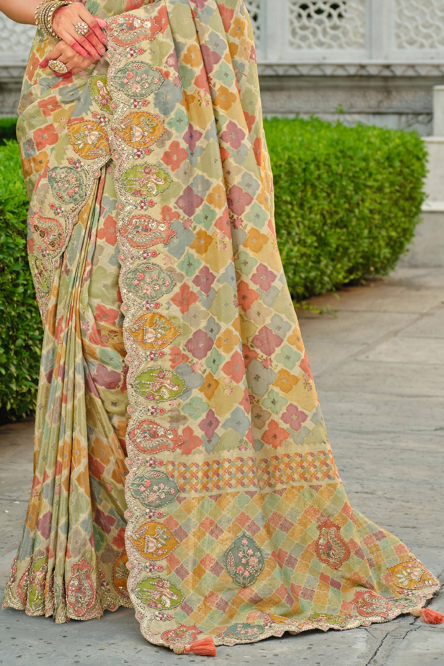 Multicolor Embroidered Silk Saree-SAR11386_4_SareeButa.com