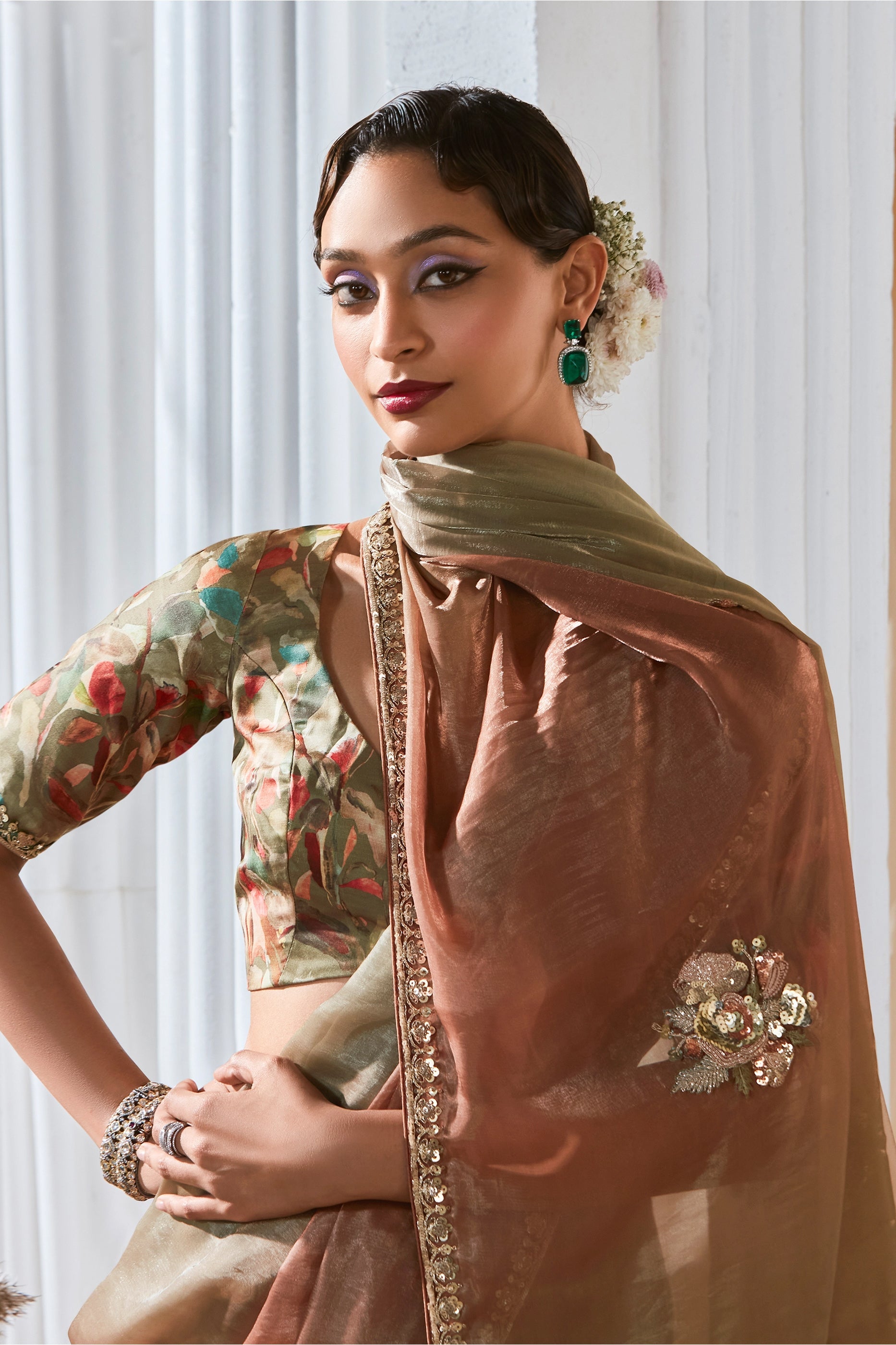 Multicolor Embroidered Tissue Silk Saree-SAR10227_2_SareeButa.com