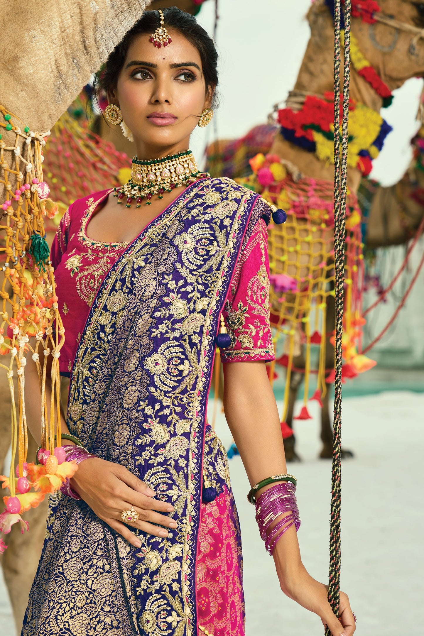 Multicolor Georgette Bandhani Saree-SAR10293_2_SareeButa.com