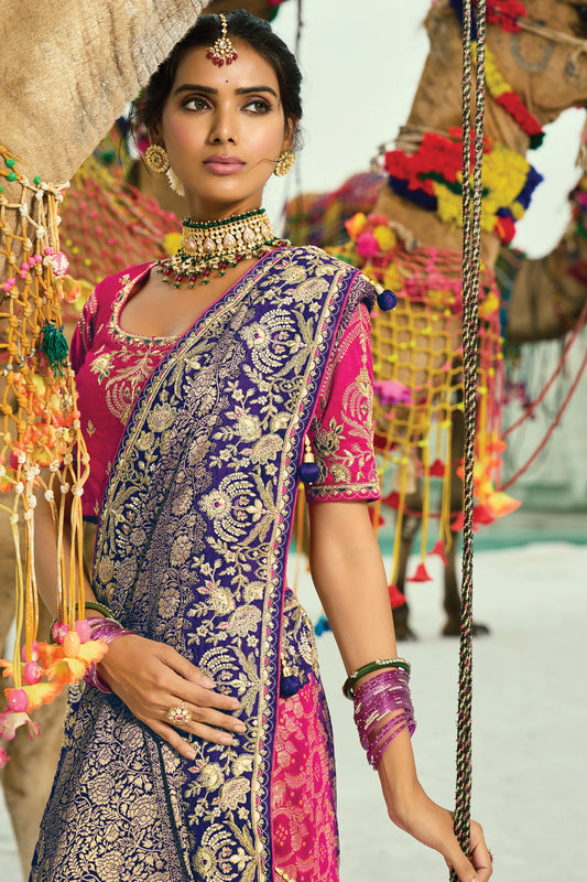 Multicolor Georgette Bandhani Saree-SAR10293_2_SareeButa.com