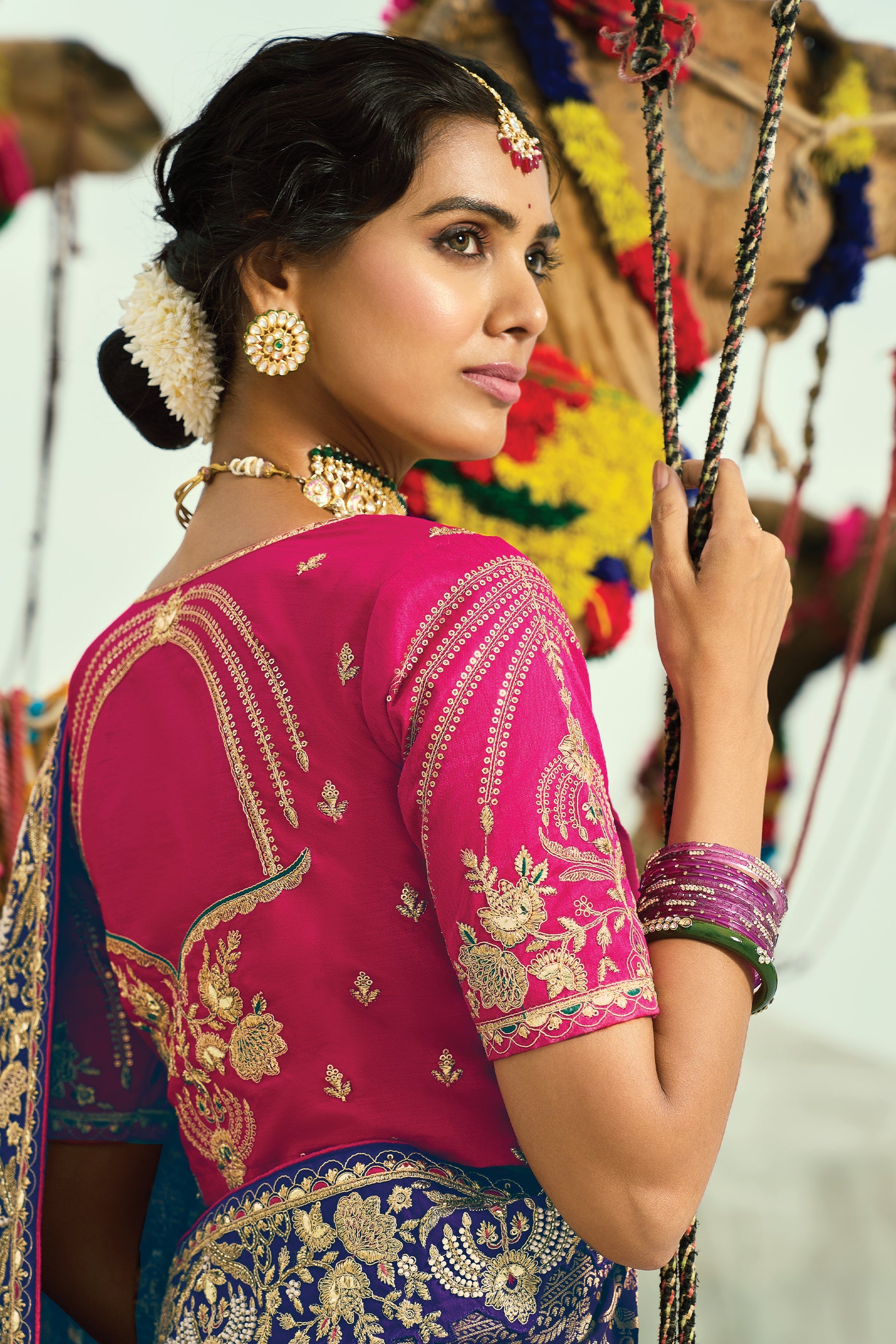 Multicolor Georgette Bandhani Saree-SAR10293_3_SareeButa.com