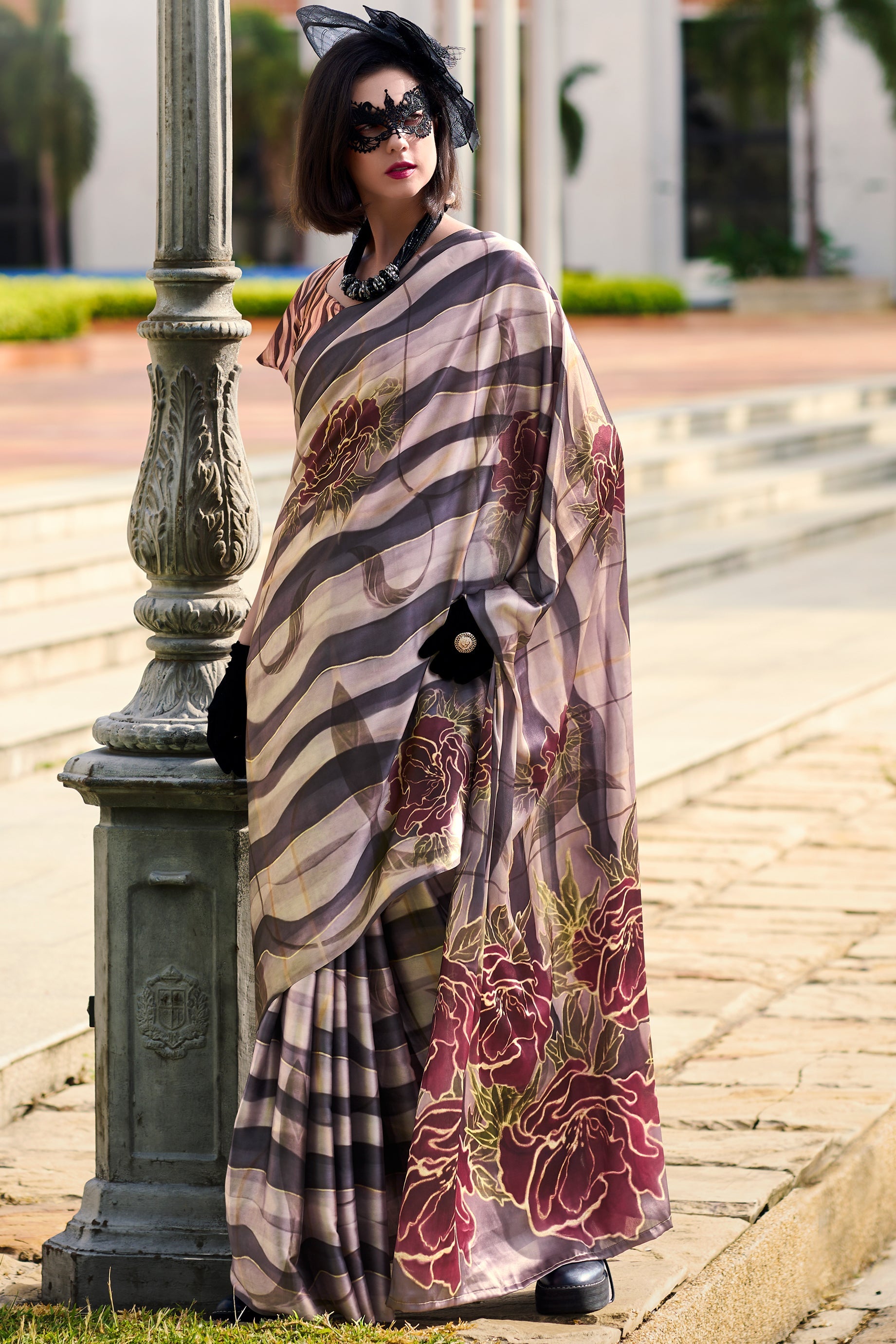 Multicolor Printed Satin Crepe Saree-ZB133763_1_SareeButa.com