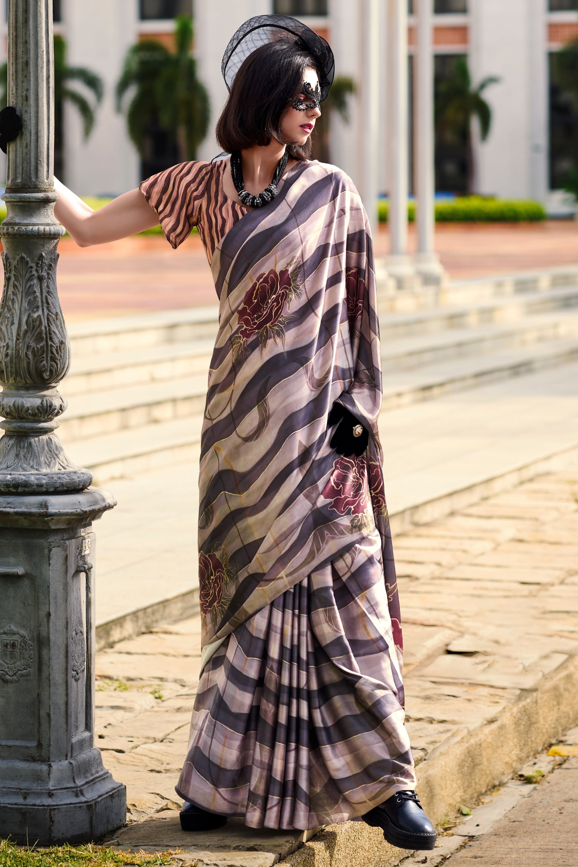 Multicolor Printed Satin Crepe Saree-ZB133763_3_SareeButa.com