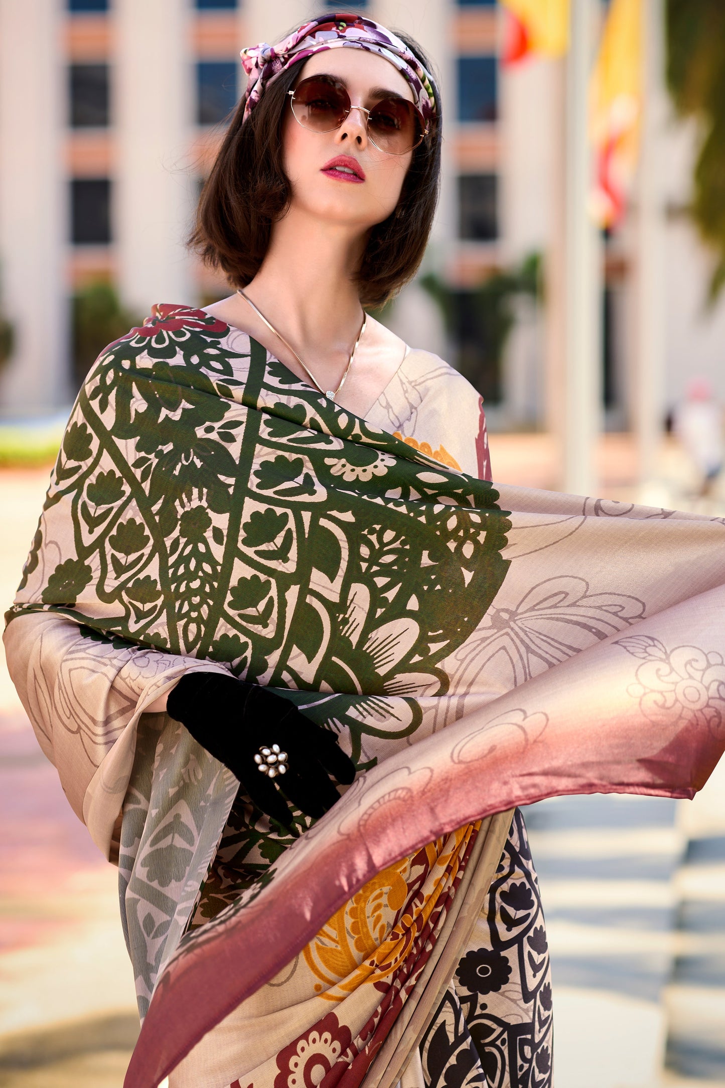 Multicolor Printed Satin Crepe Saree-ZB134004_2_SareeButa.com