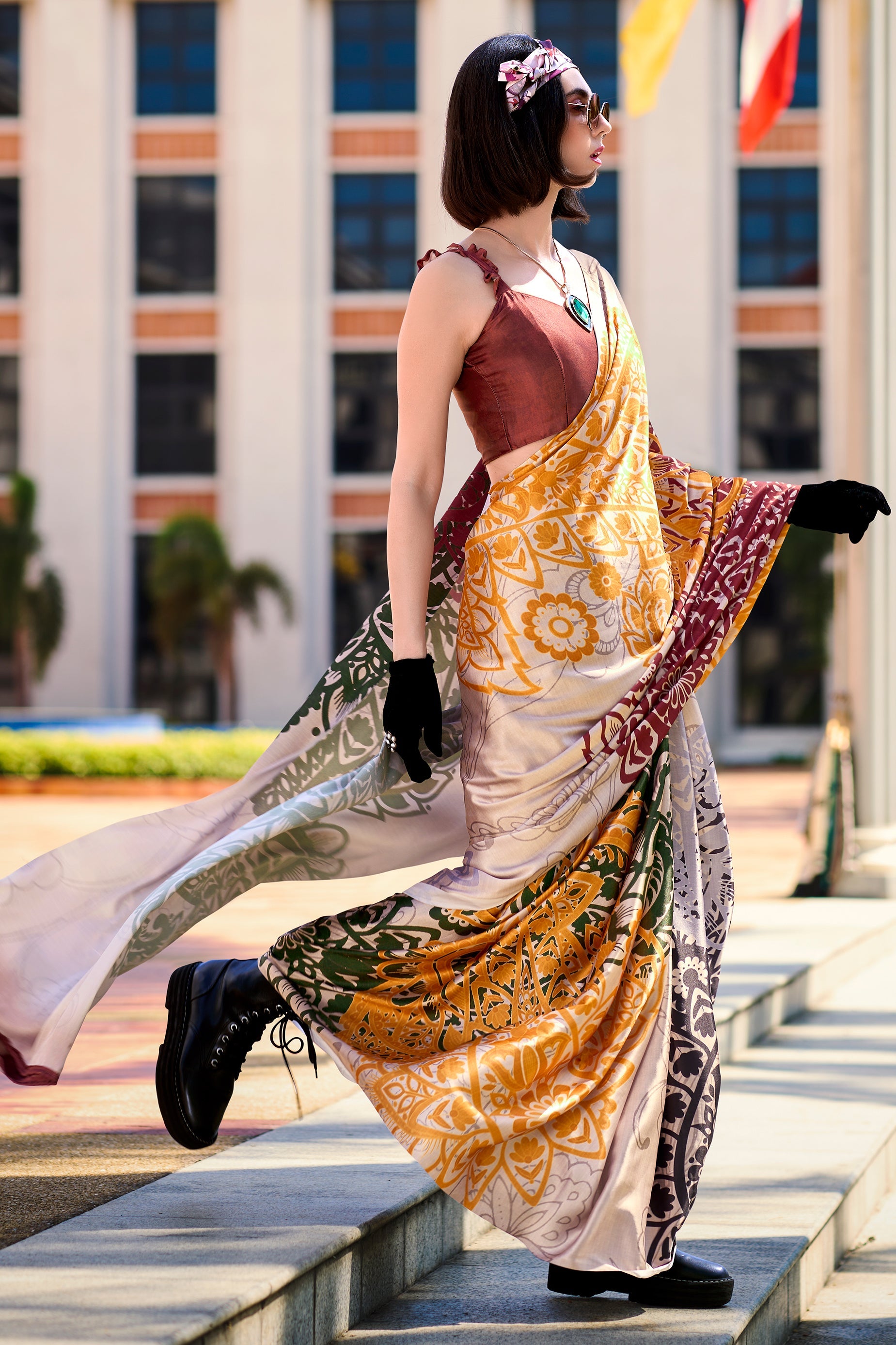 Multicolor Printed Satin Crepe Saree-ZB134004_3_SareeButa.com