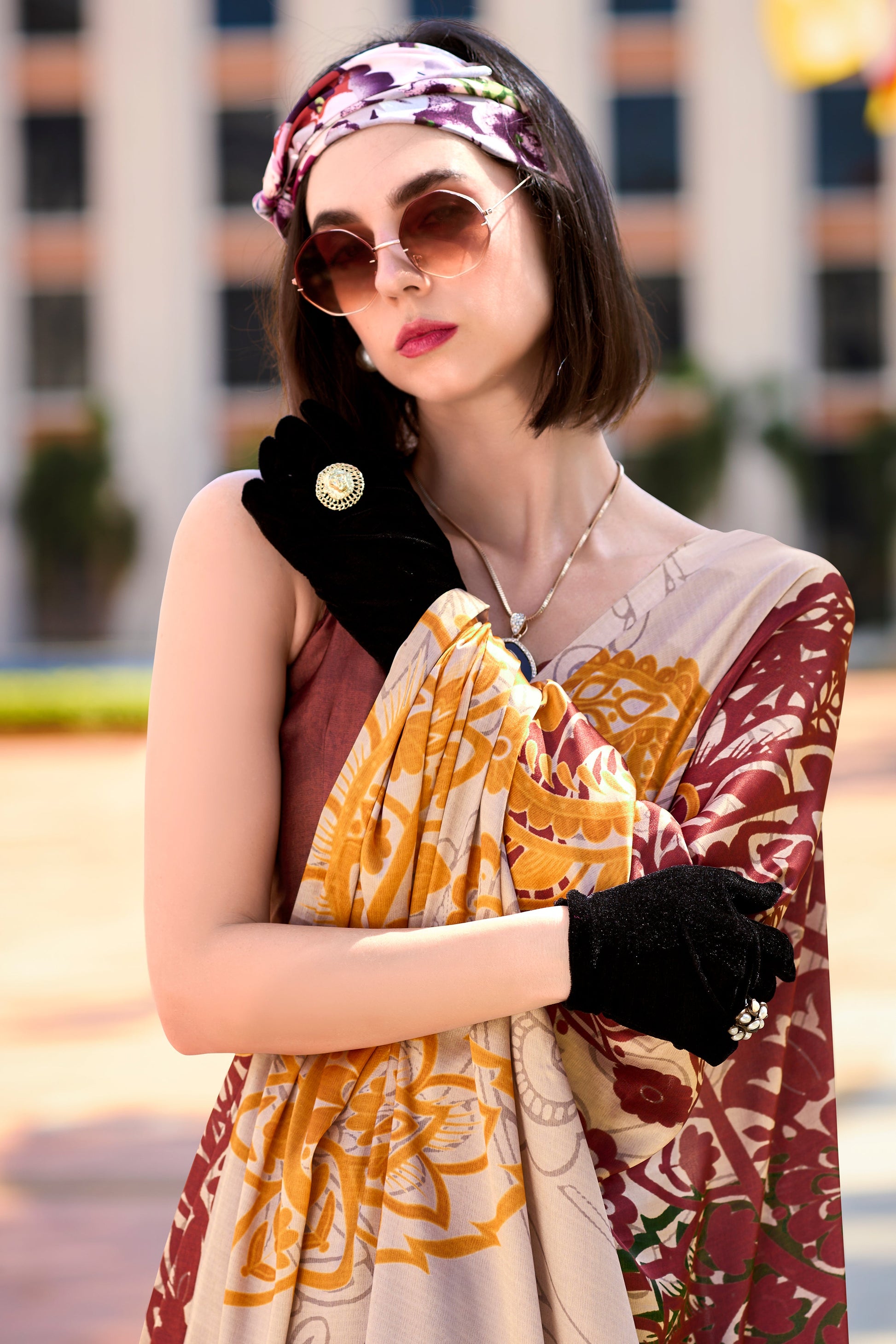 Multicolor Printed Satin Crepe Saree-ZB134004_4_SareeButa.com