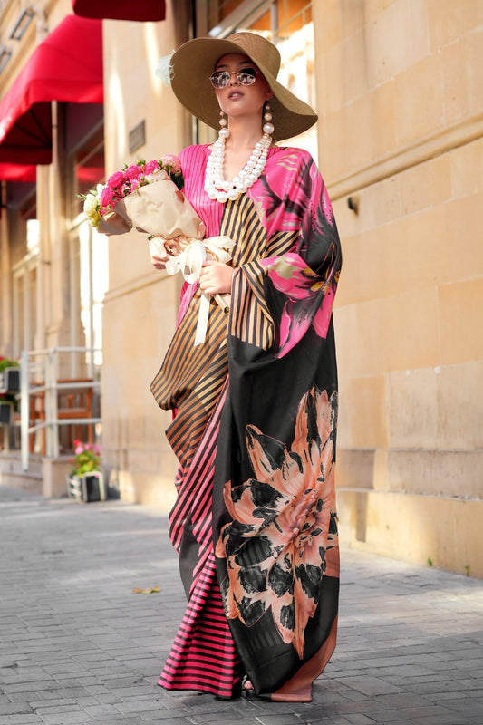 Multicolor Printed Silk Saree-SAR11363_1_SareeButa.com