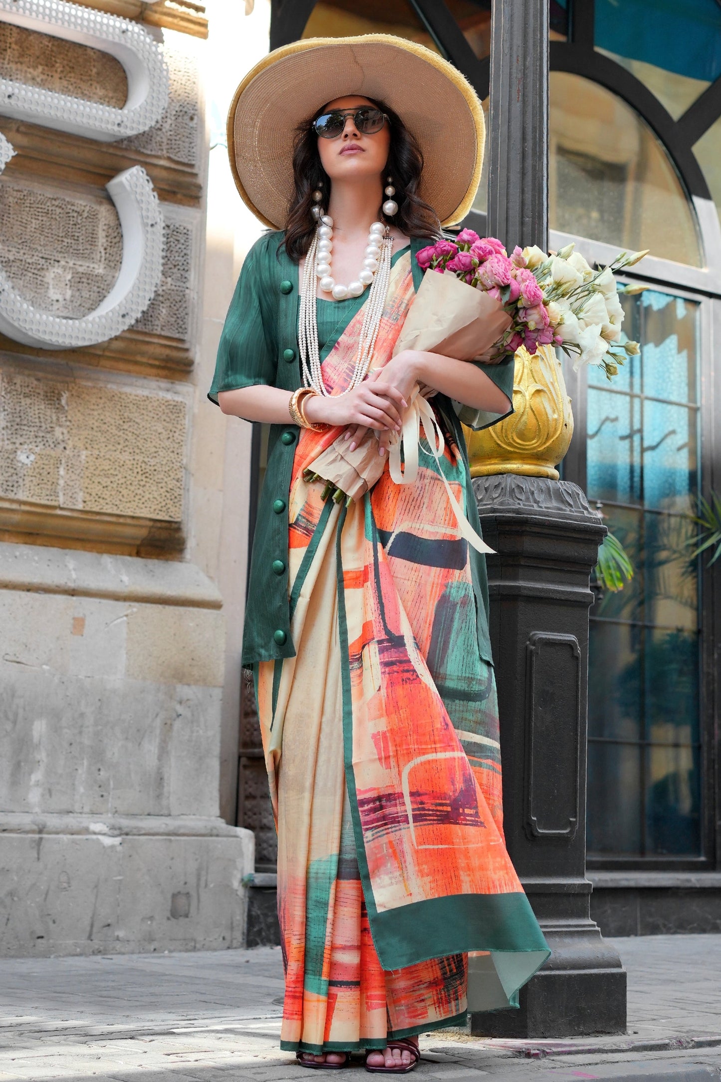 Multicolor Printed Silk Saree-SAR11364_1_SareeButa.com