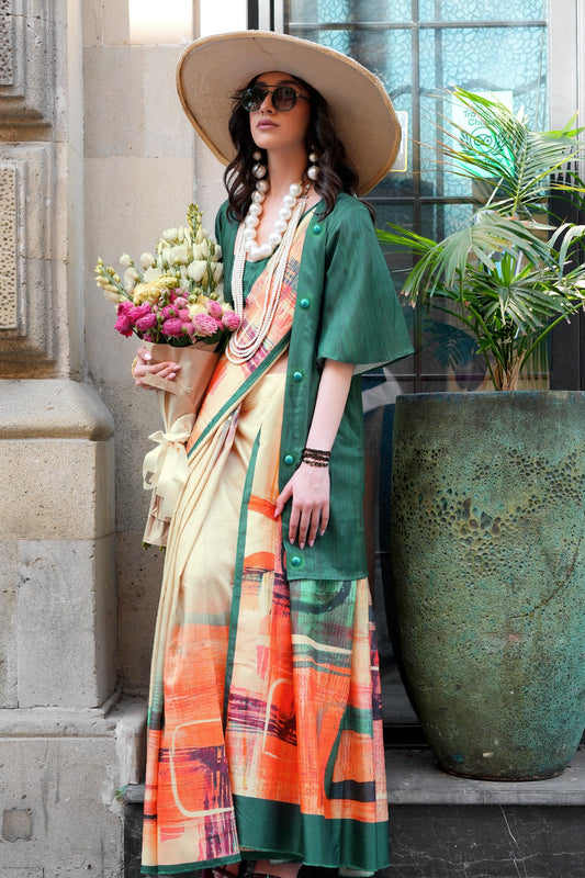 Multicolor Printed Silk Saree-SAR11364_2_SareeButa.com