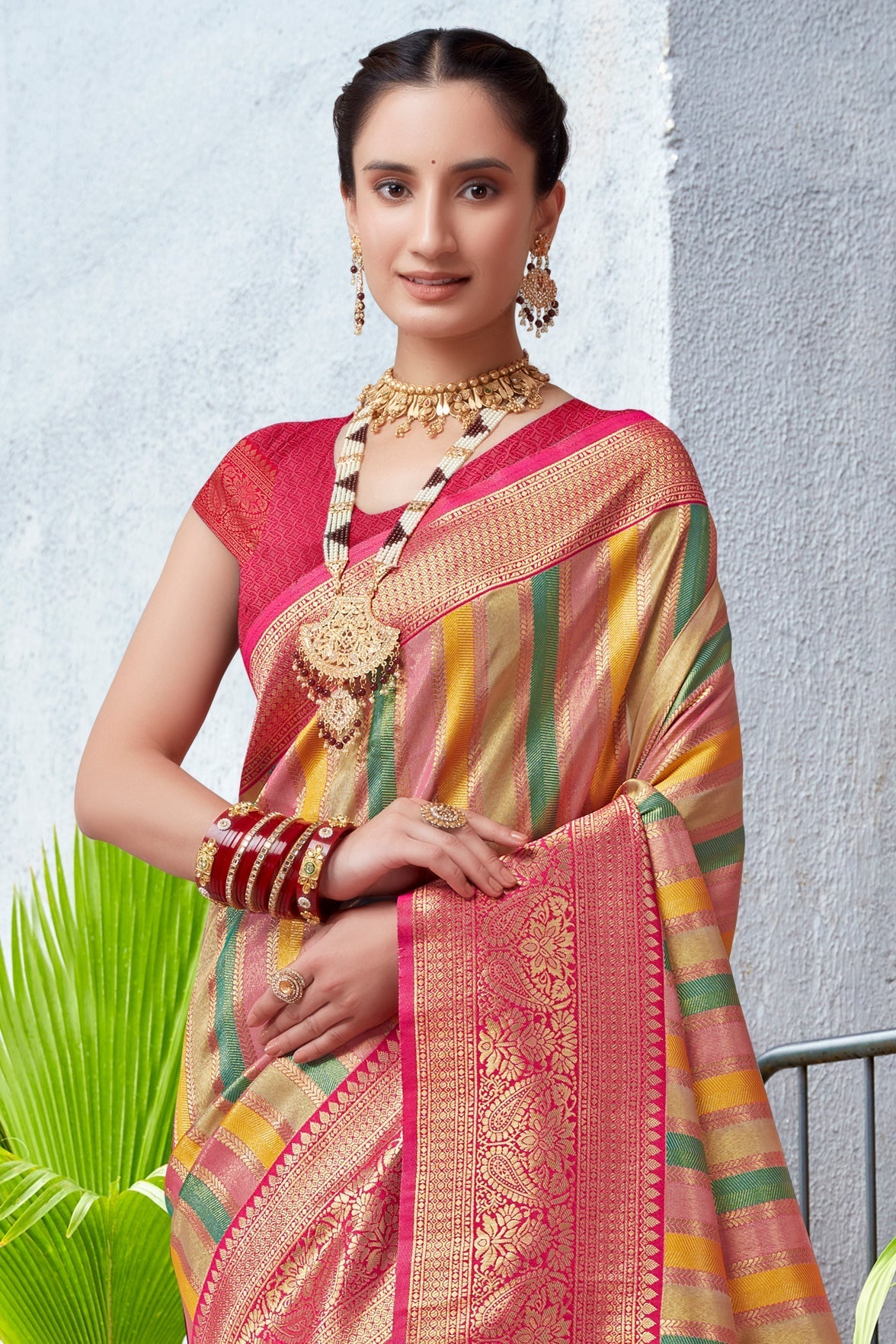 multicolor-silk-kanjivaram-saree-zb132336_3_SareeButa.com
